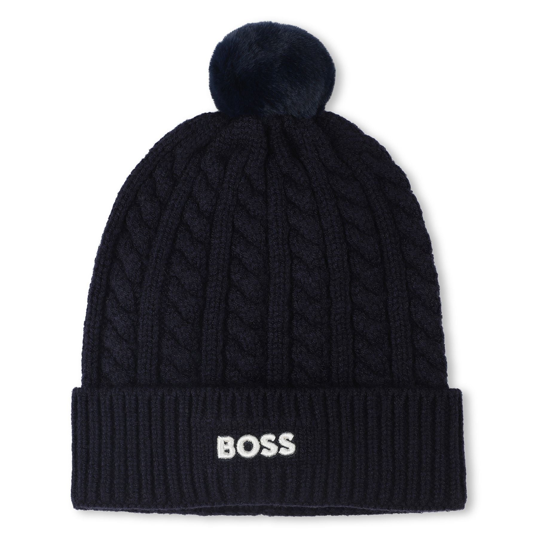 Hugo Boss Knit Hat with Embroidery