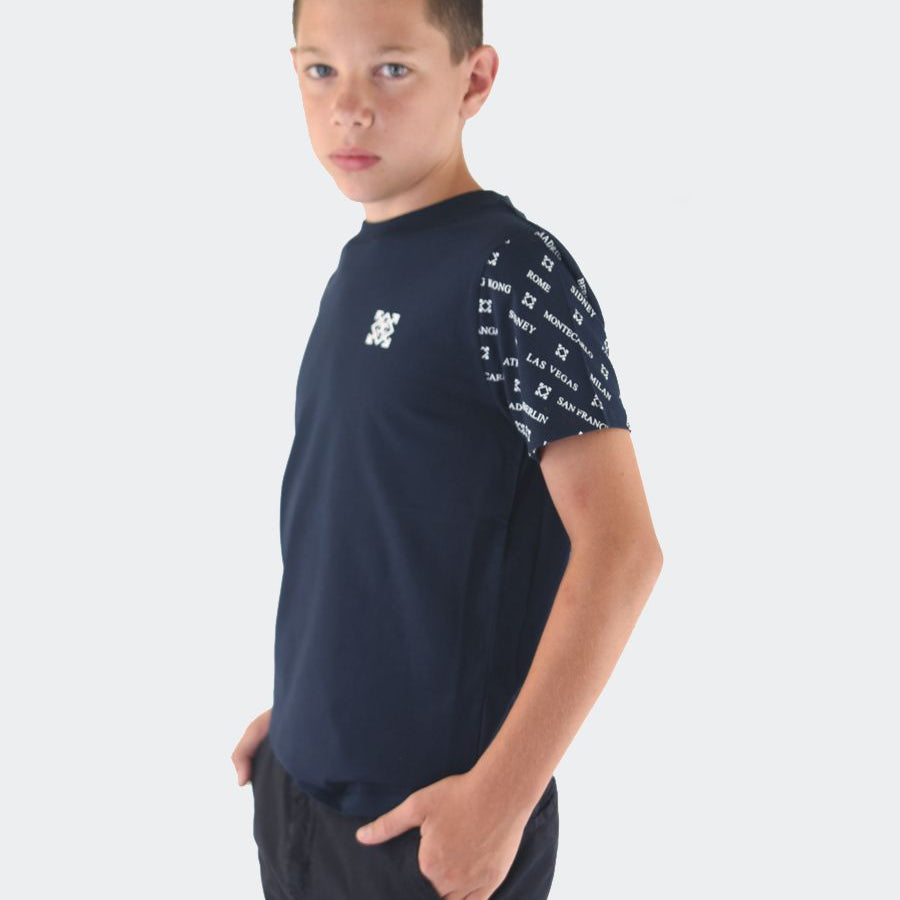 Hero Crew Neck Short Sleeve Printed and Embroidered T-Shirt