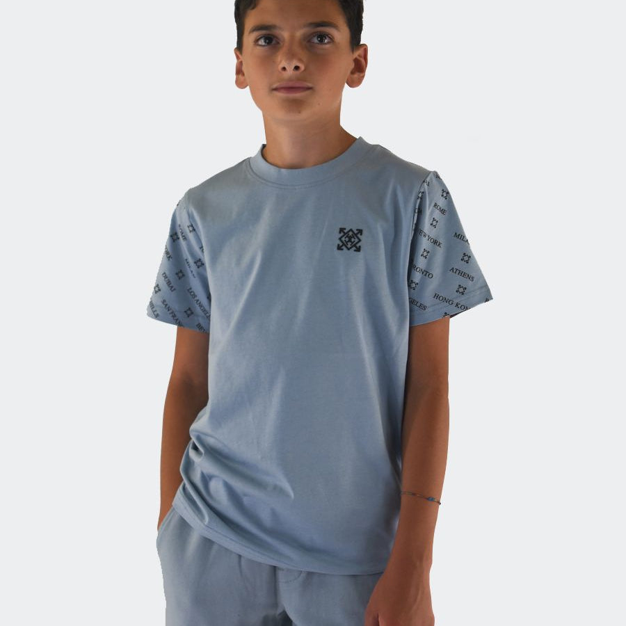 Hero Crew Neck Short Sleeve Printed and Embroidered T-Shirt