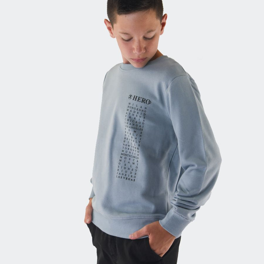 Hero Crewneck Sweatshirt with City Print