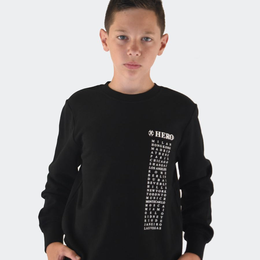 Hero Crewneck Sweatshirt with City Print