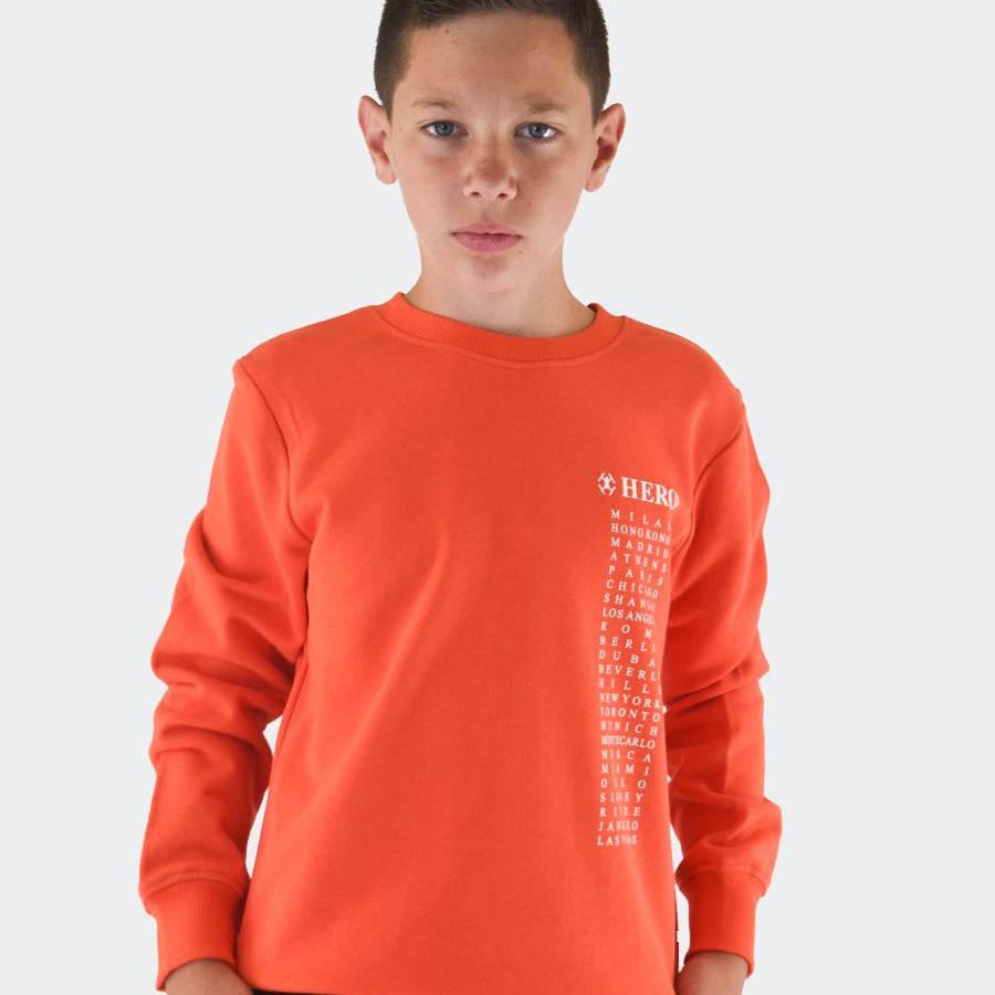 Hero Crewneck Sweatshirt with City Print