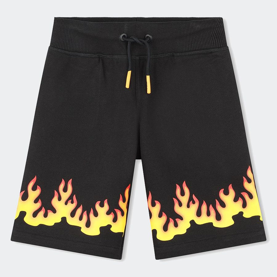Hugo Bermuda Shorts with Printed Flames