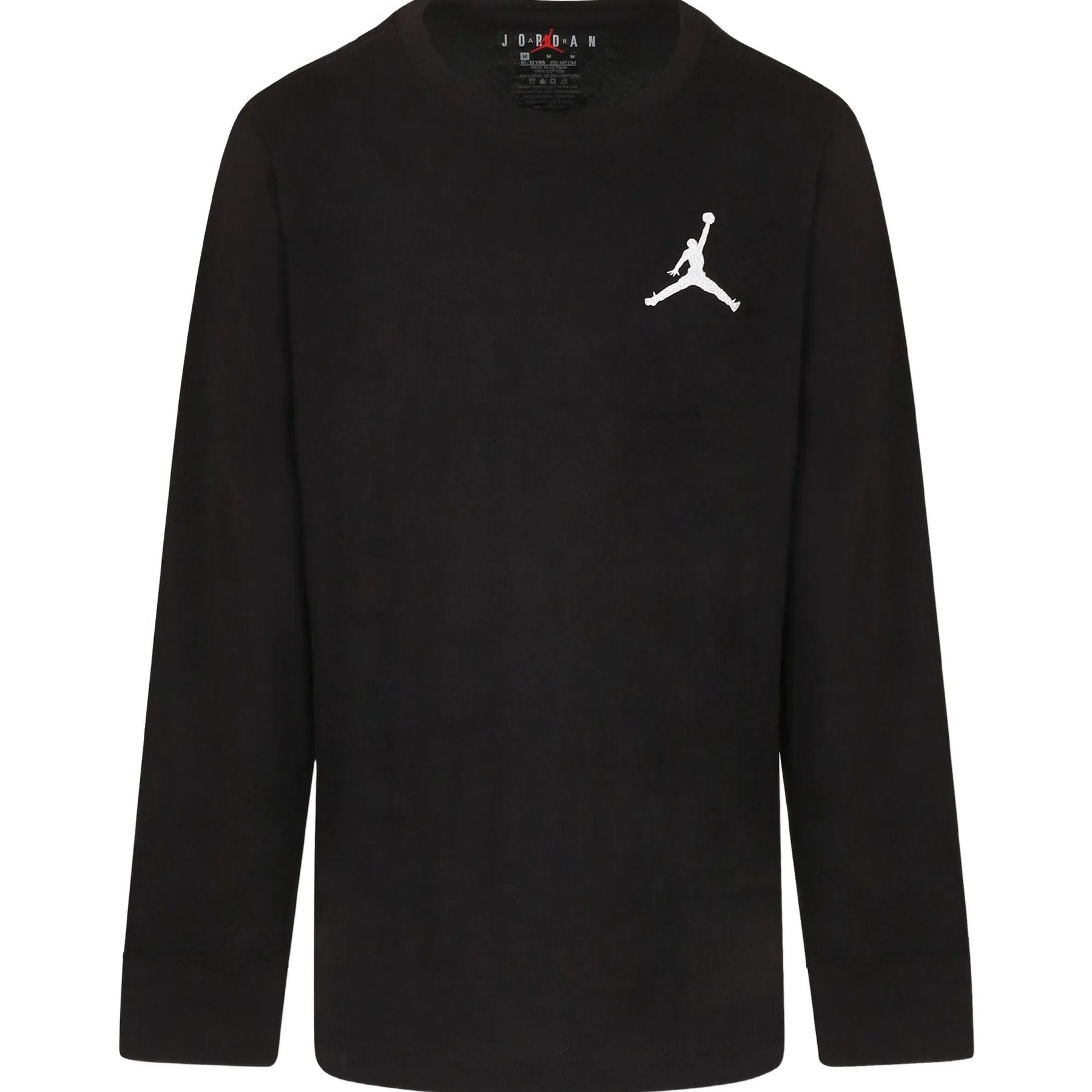 Jordan Crew Neck Long Sleeve Black T-Shirt