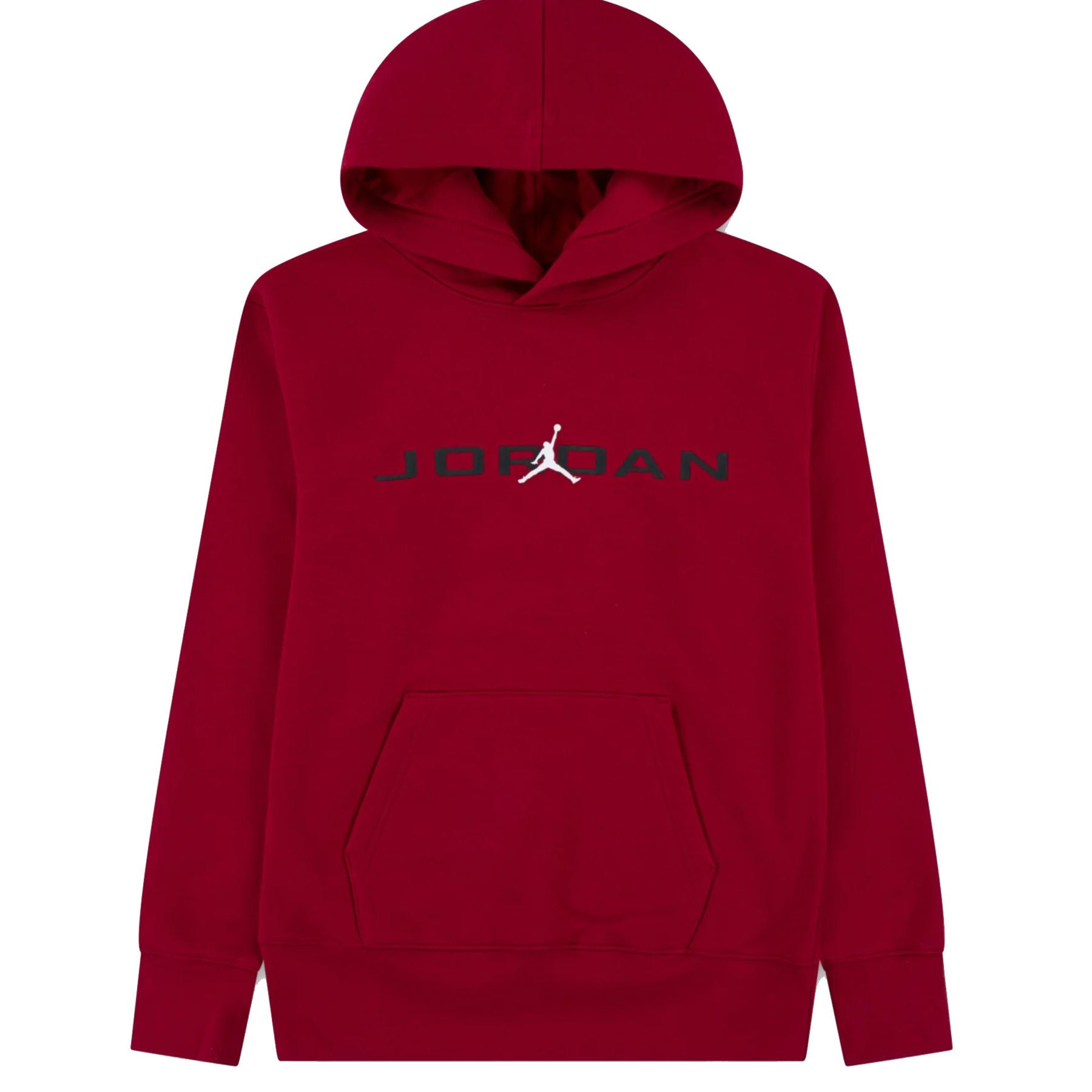 Jordan Solid Red Hoodie with Logo
