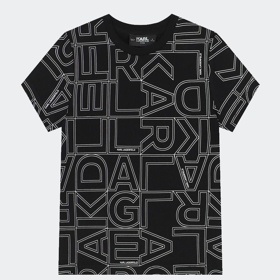 Karl lagerfeld All Over Logo Print T-shirt