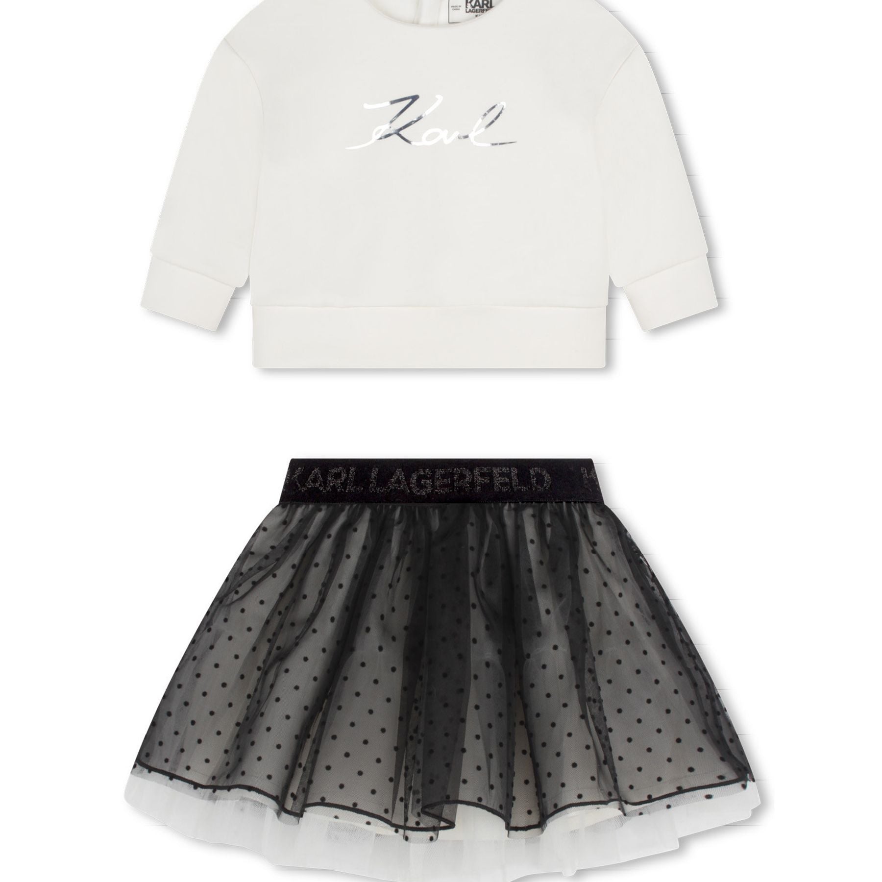 Karl Lagerfeld Sportswear Set with Sweatshirt and Skirt