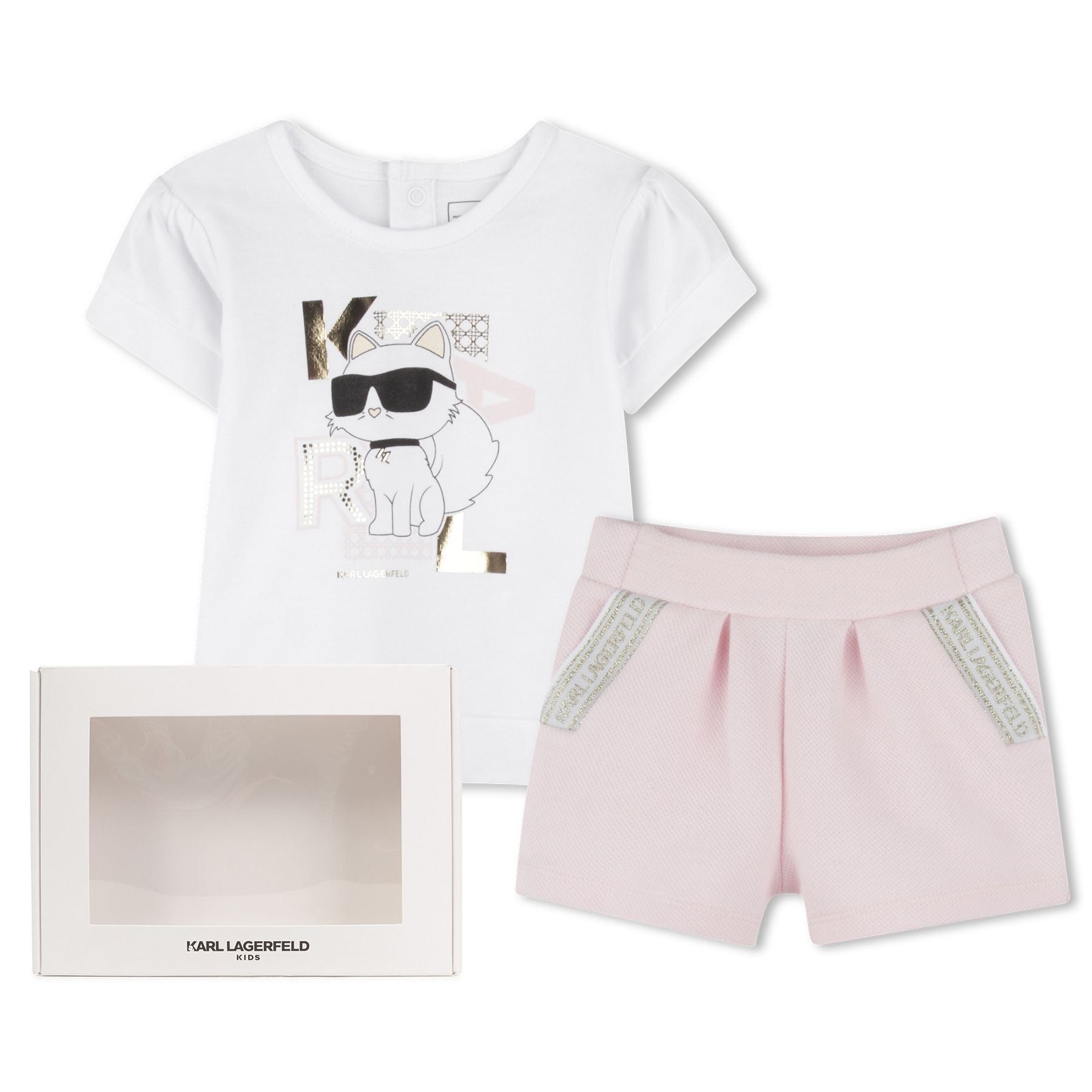 Karl Lagerfeld Sportswear Set with Fun "Choupette" Illustration