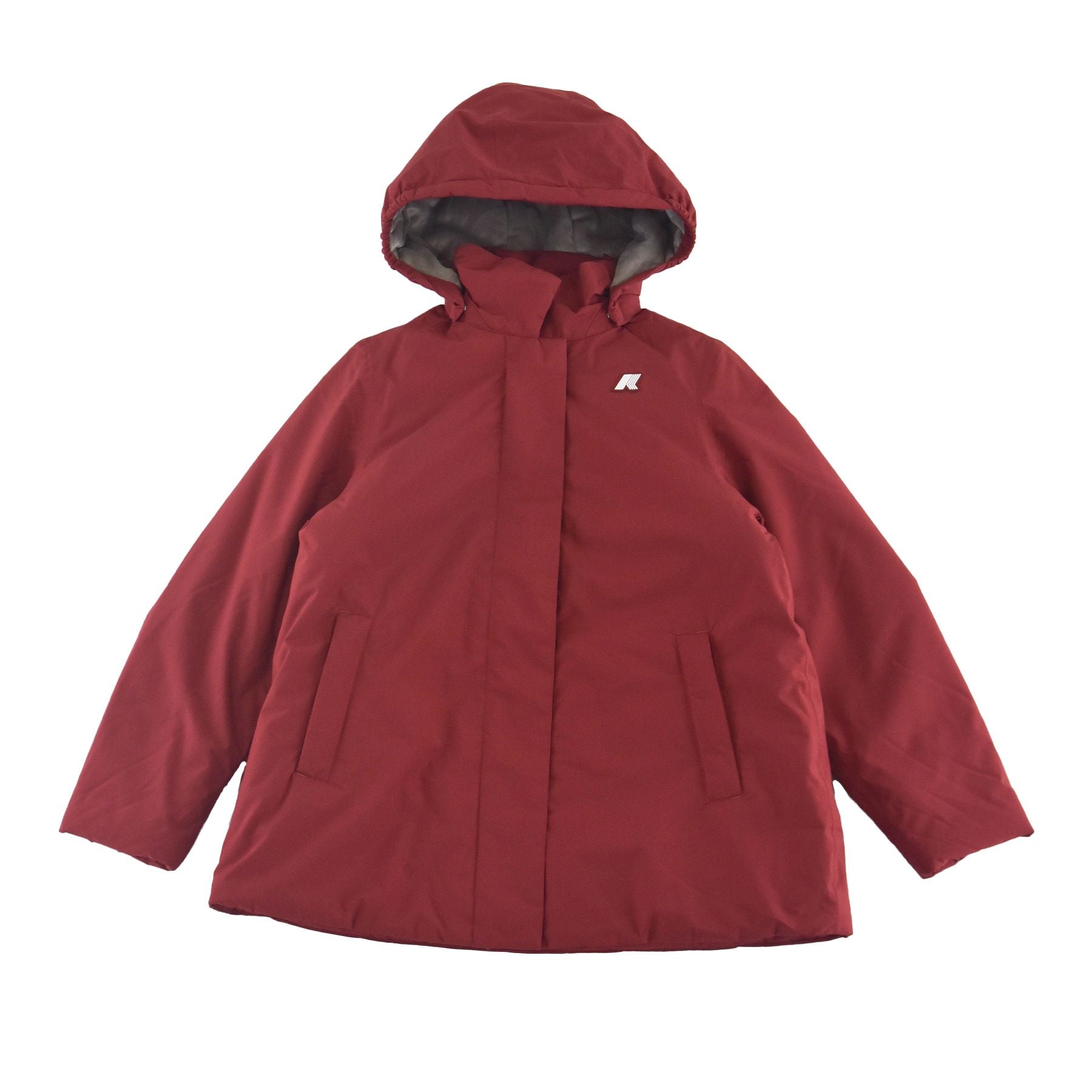 K-way Down Jacket with Windproof Hood Marmotta Red