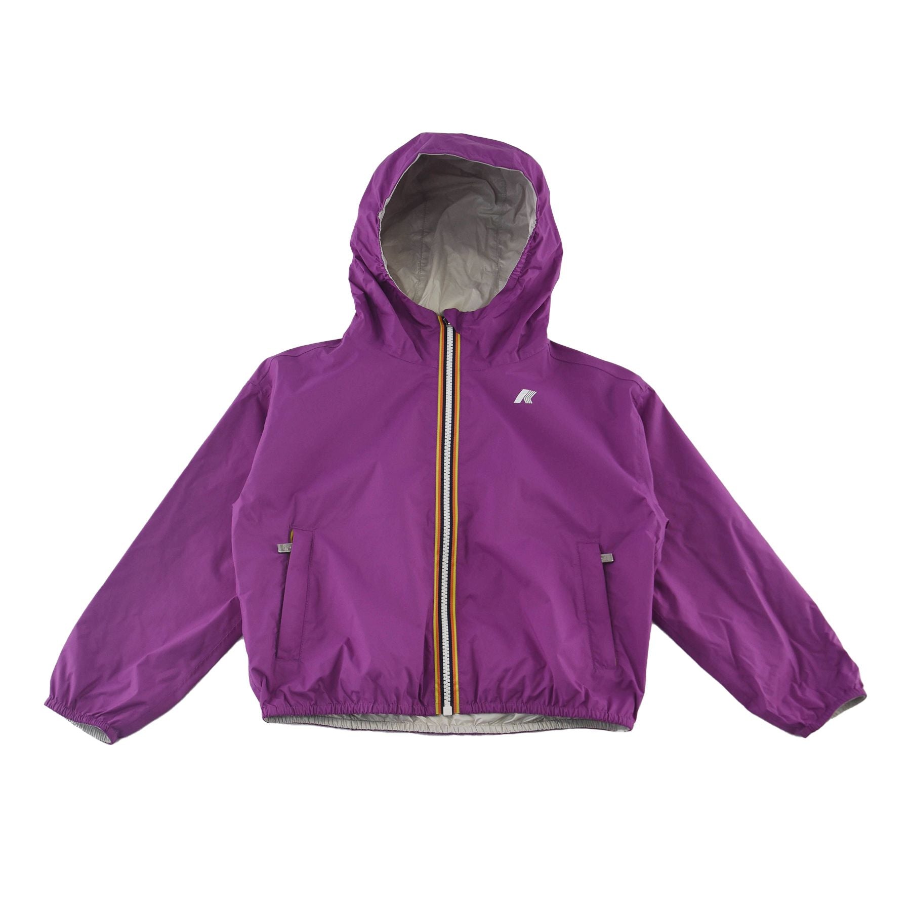 K-way Short Lightweight Waterproof Reversible Jacket Orange