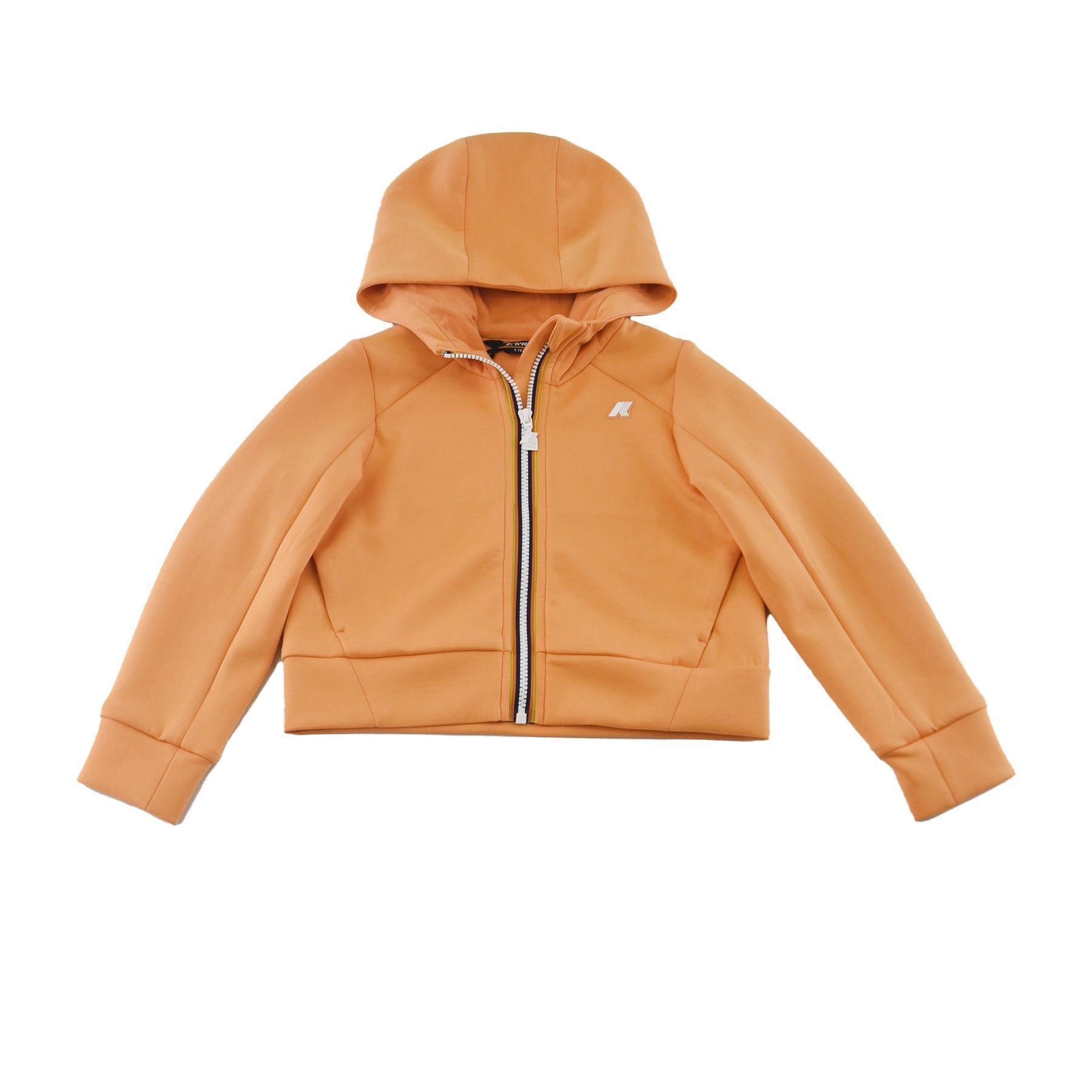 K-way Full Zip Sweatshirt Lightweight Pink Orange Girls Pockets