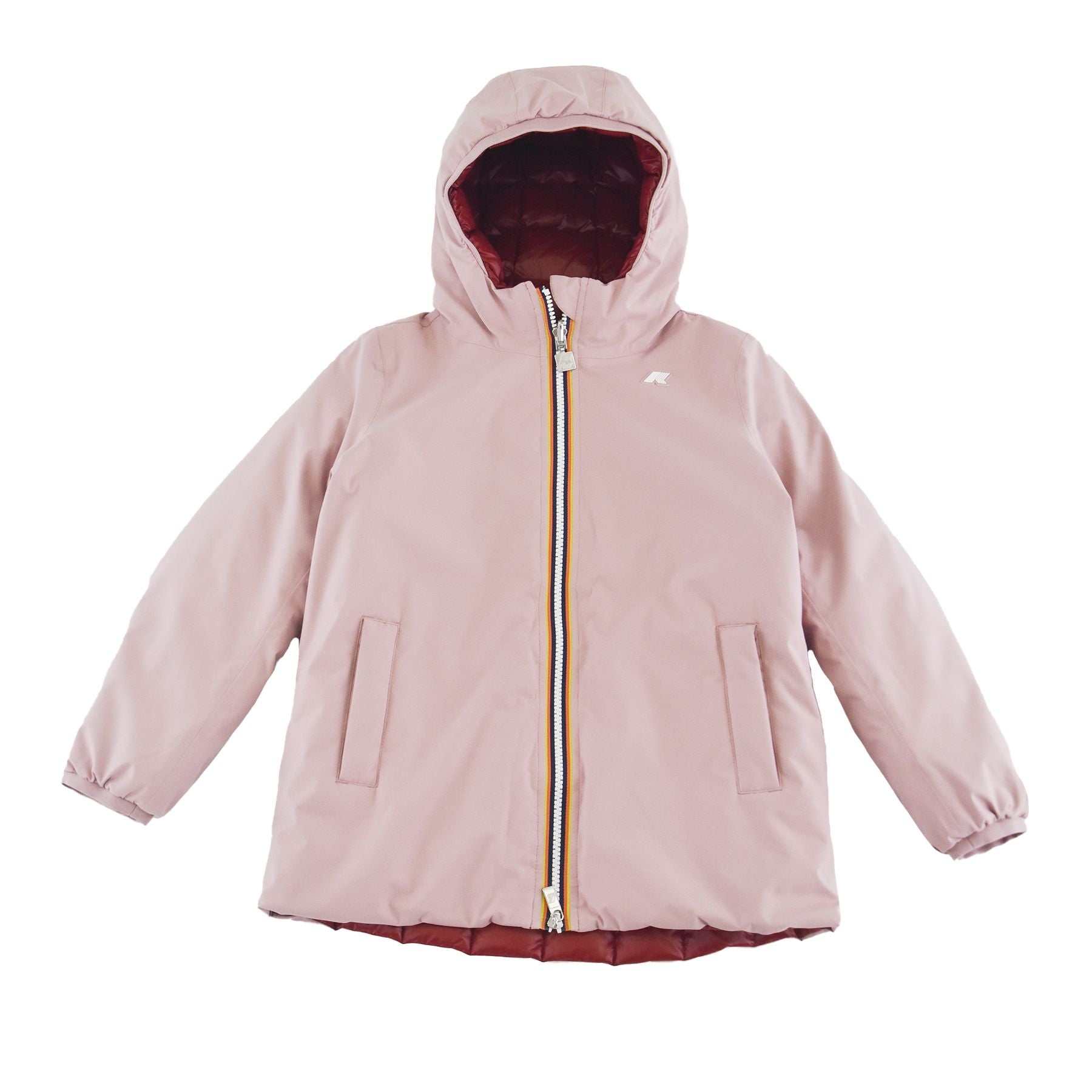 K-way Reversible Winter Down Jacket for Girls, Pink Sophie St Thermo Double