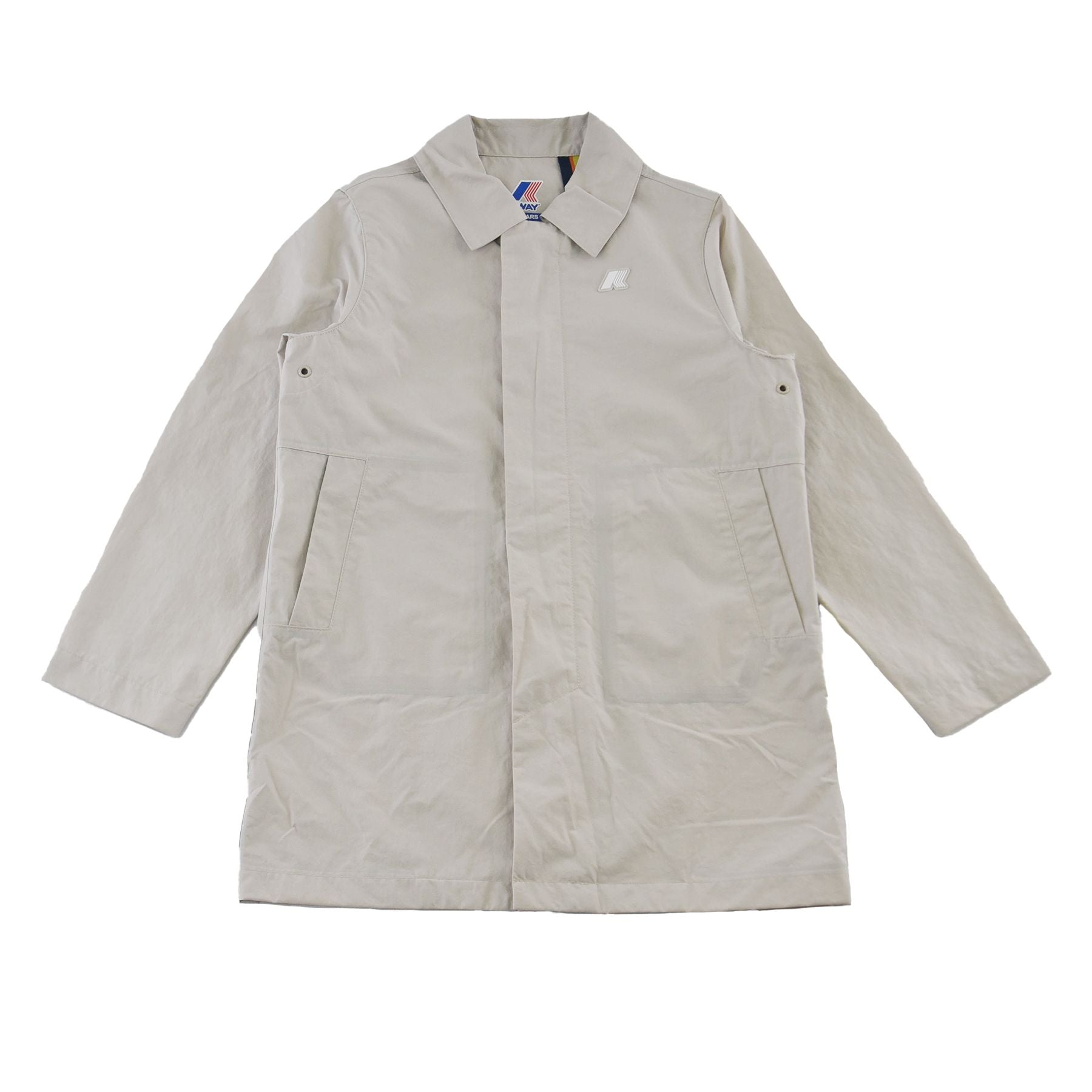 K-way Lightweight Waterproof Jacket 3/4 Length Beige