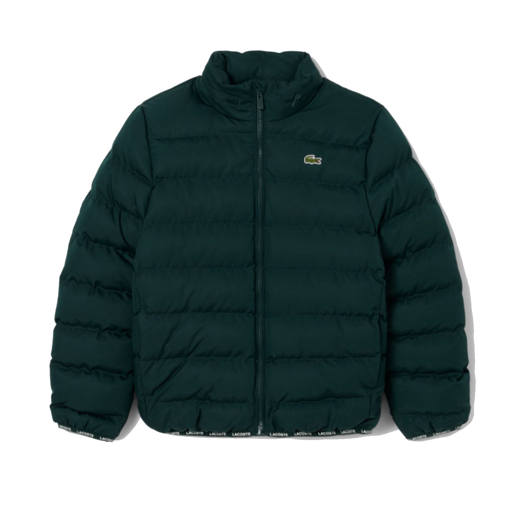 Lacoste Green Padded Down Jacket with Hood