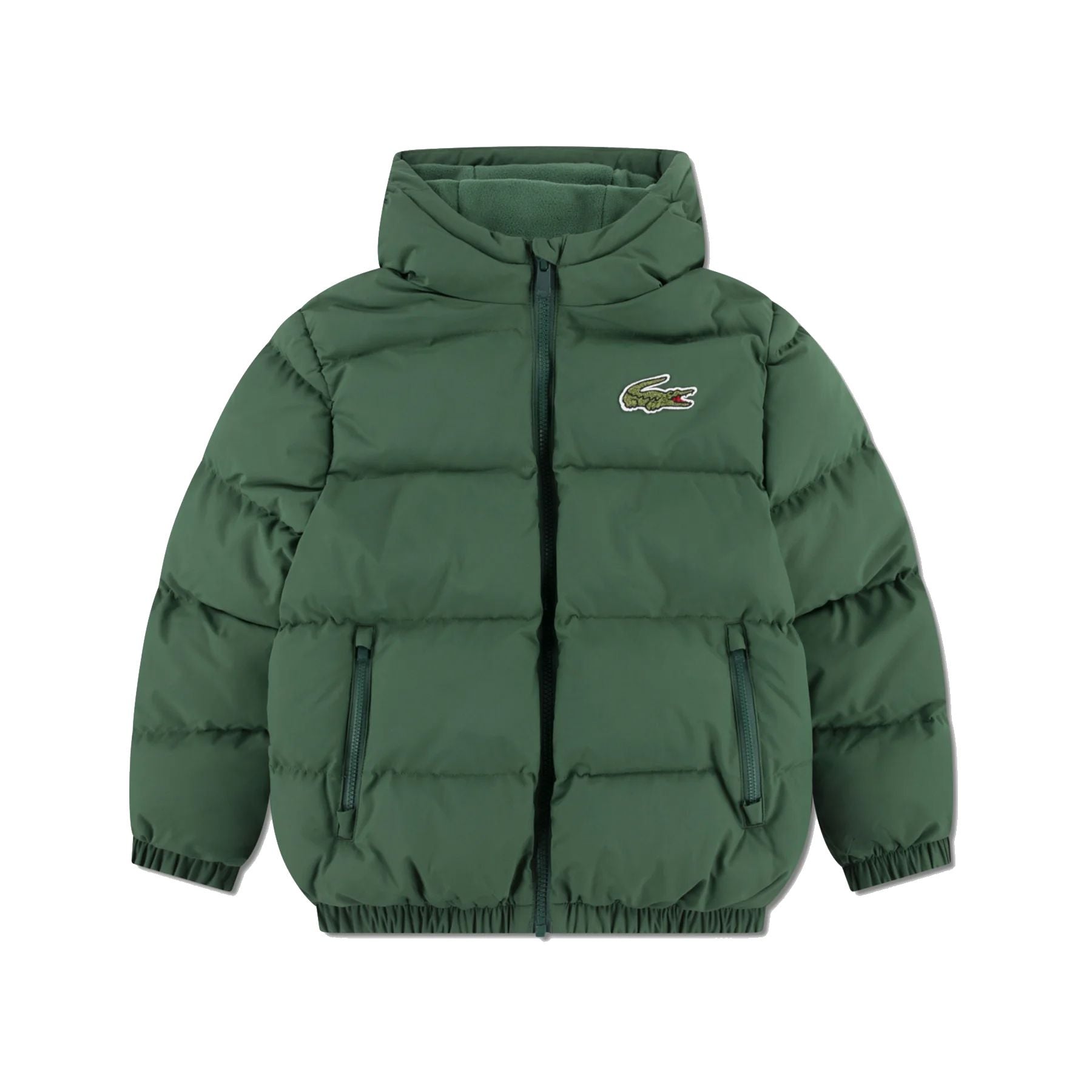 Lacoste Green Padded Down Jacket with Hood