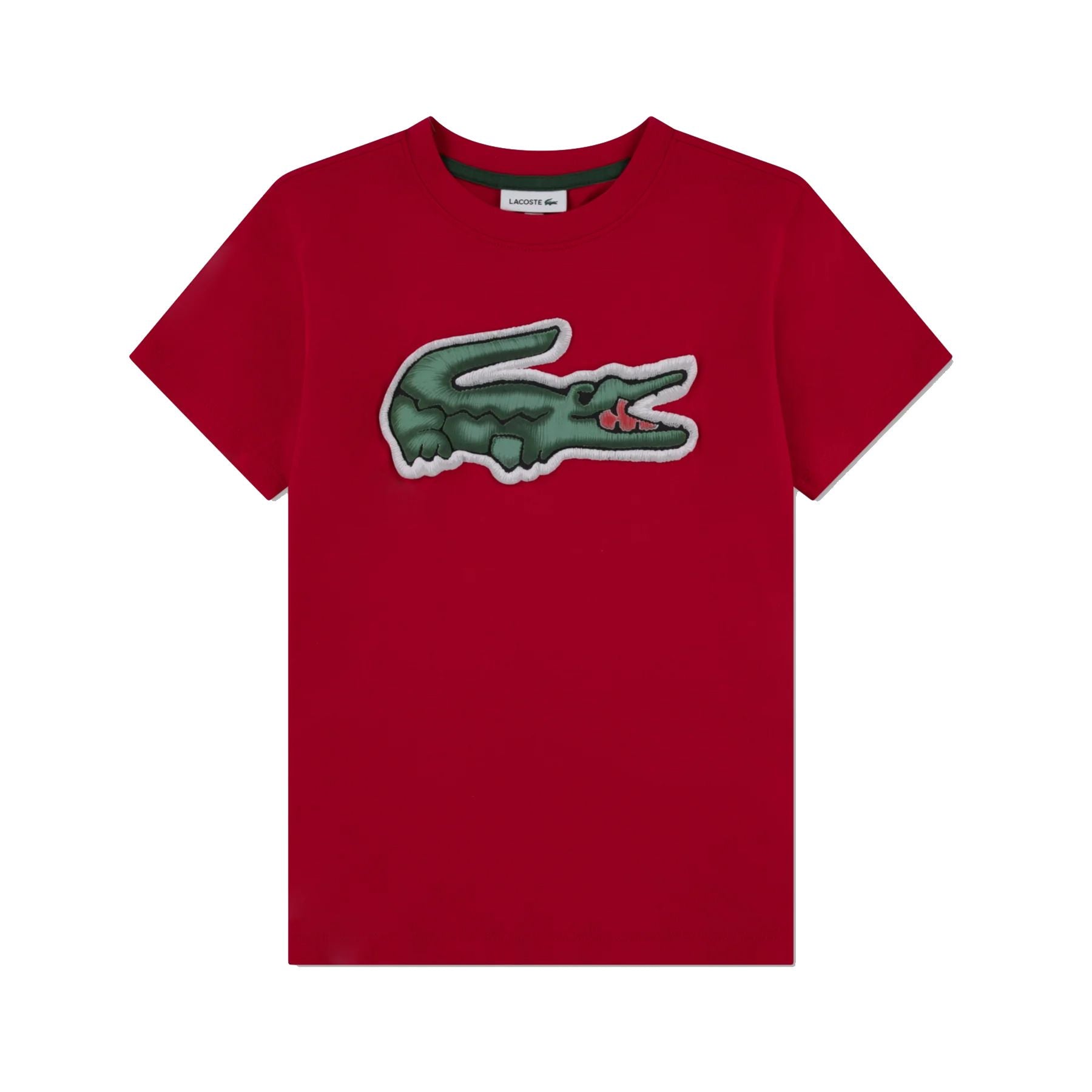 Lacoste Crew Neck T-Shirt with Embossed Crocodile