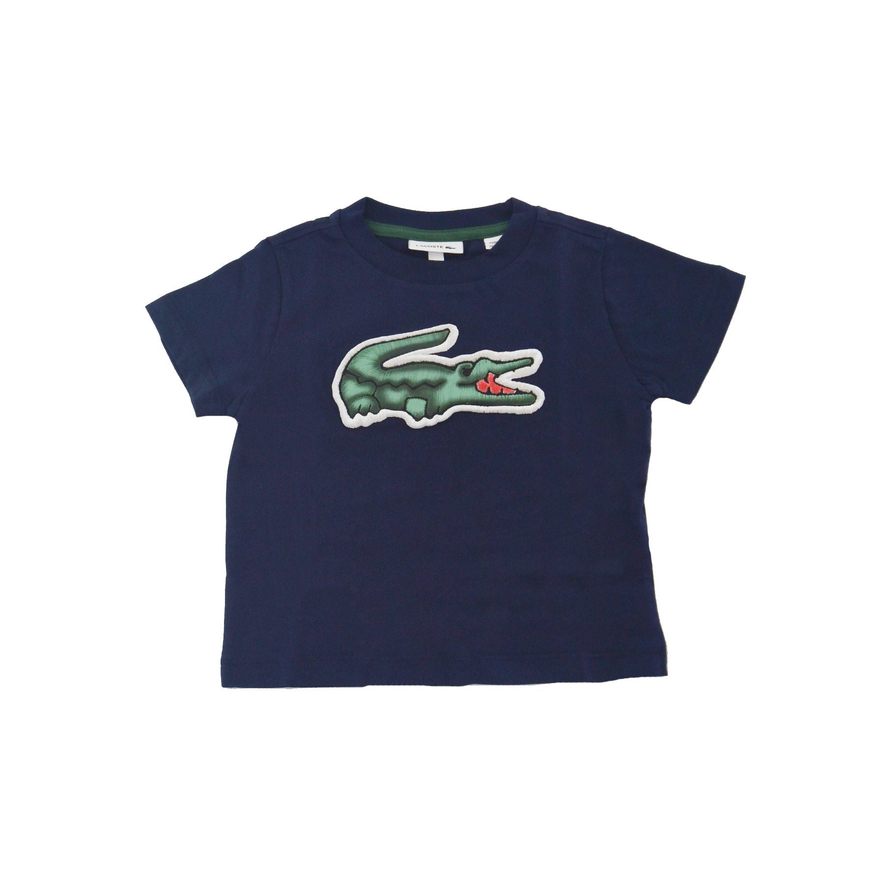 Lacoste Crew Neck T-Shirt with Embossed Crocodile