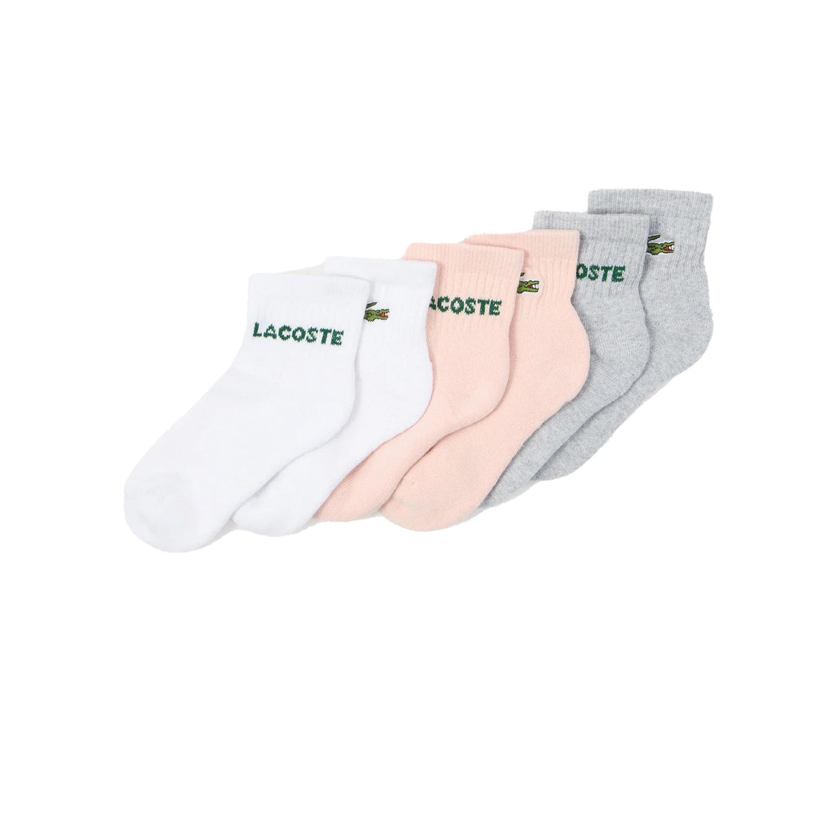 Lacoste Calzino 6 Paia Calzini di Cotone in Spugna Neonato rosa - Bimbi Vip