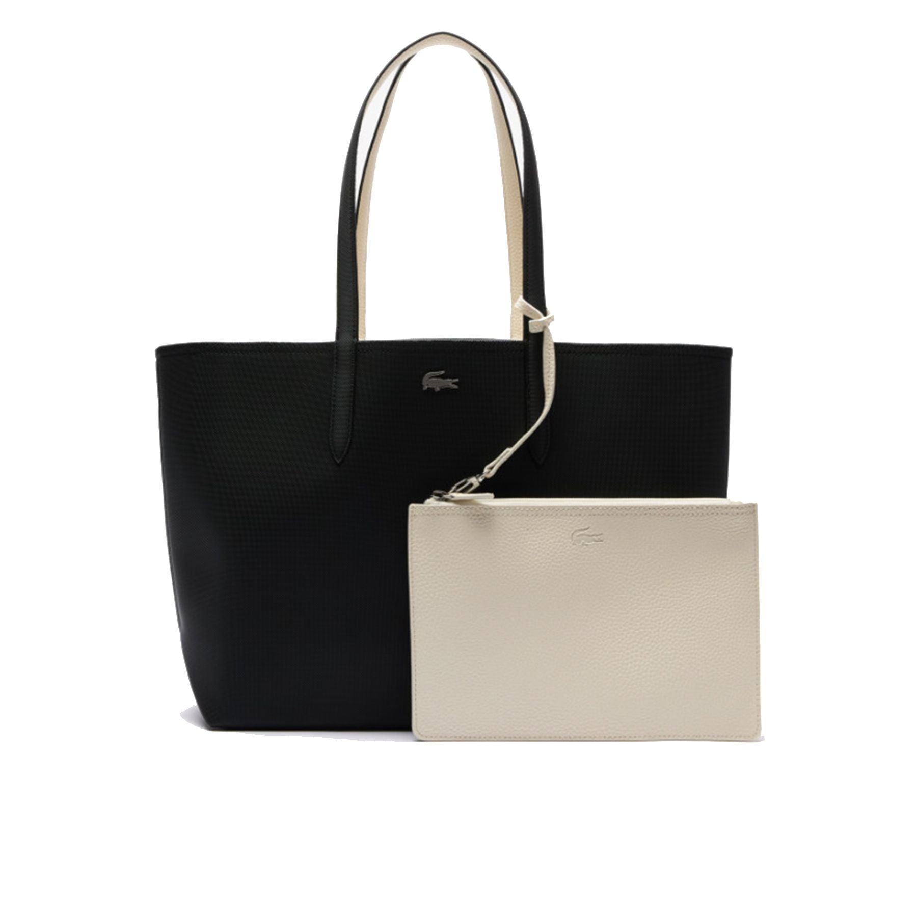 Crocodile Bag in shiny nickel metal