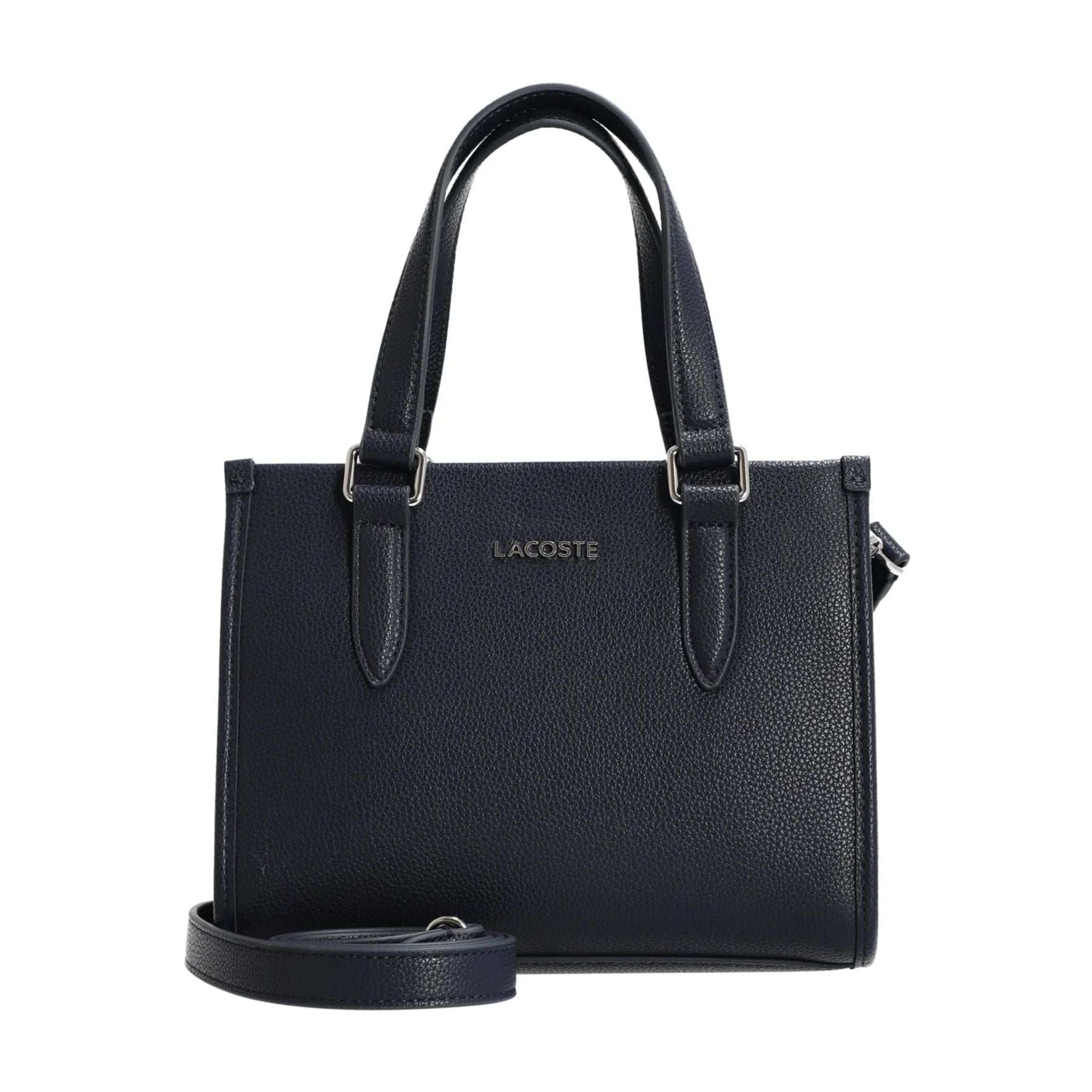 Lacoste Blue Eco-Leather Bag with Metallic Logo