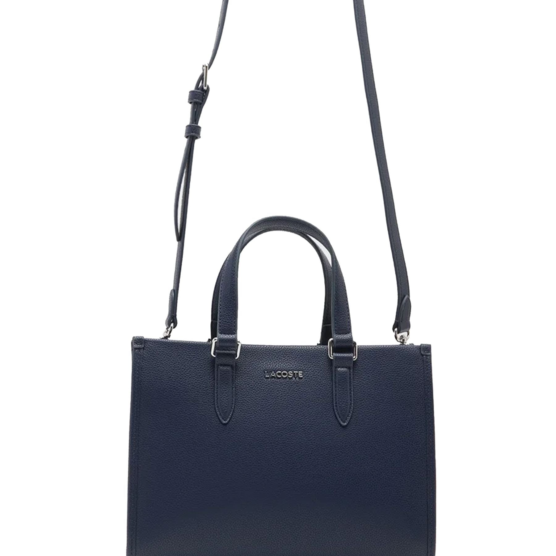 Lacoste Blue Eco-Leather Bag with Metallic Logo