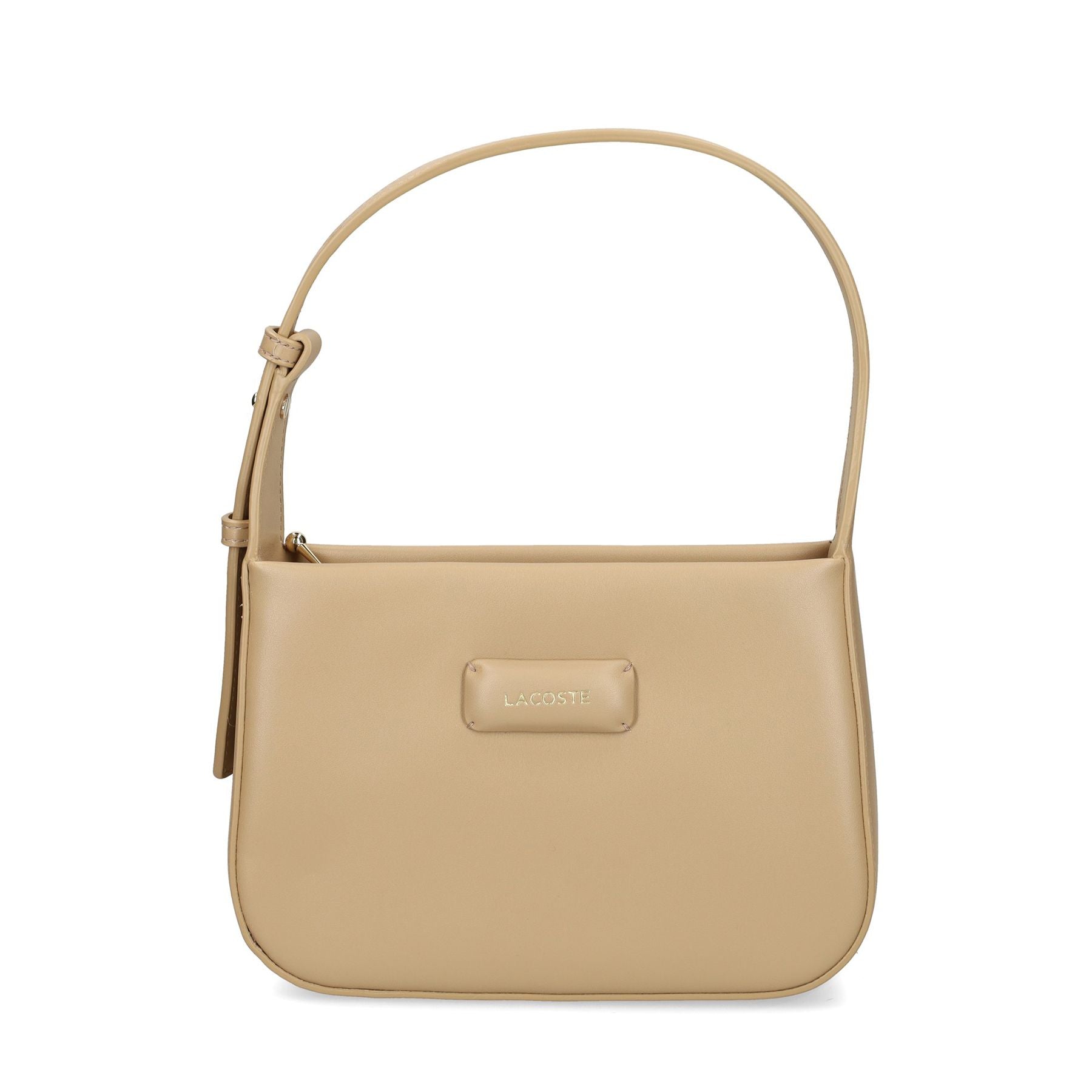 Lacoste Sand Faux Leather Bag with Embossed Logo