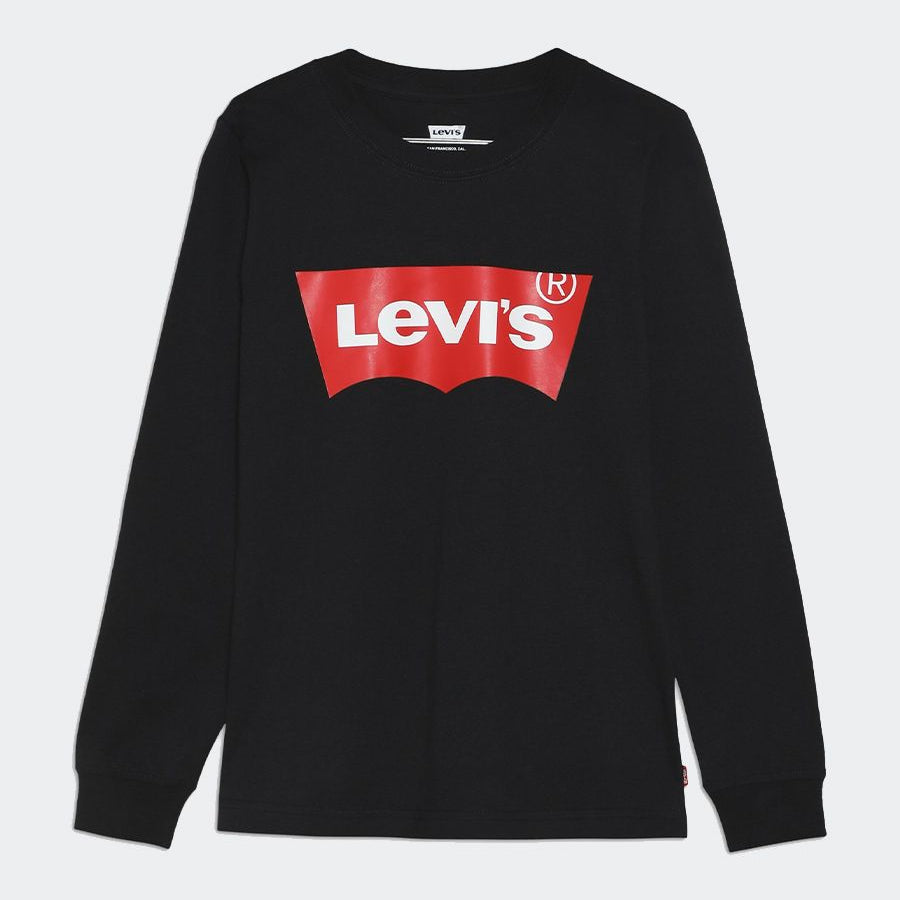 Soft cotton long sleeve T-shirt with logo print