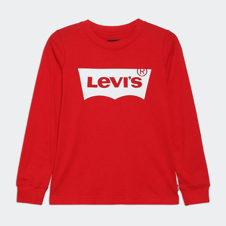 Soft cotton long sleeve T-shirt with logo print