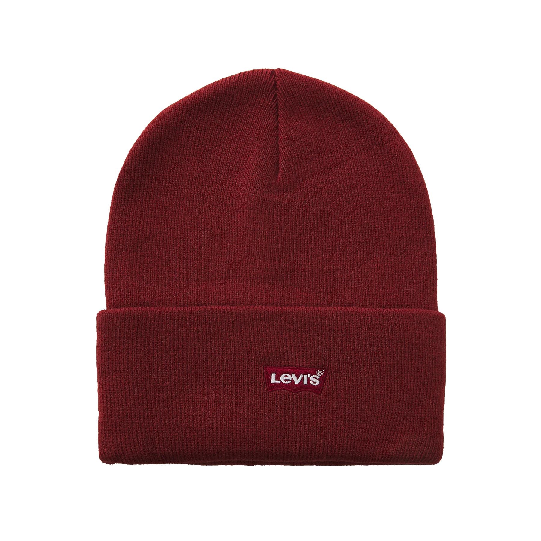 Levis Red Embroidered Knit Hat