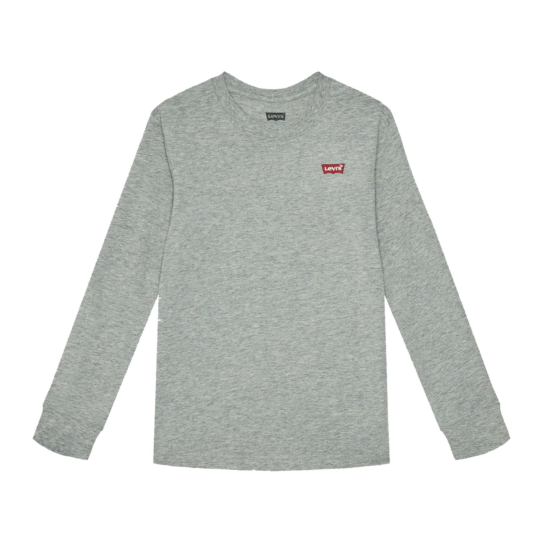 Levis Crew Neck T-Shirt in Grey with Batwing Logo Print on Chest