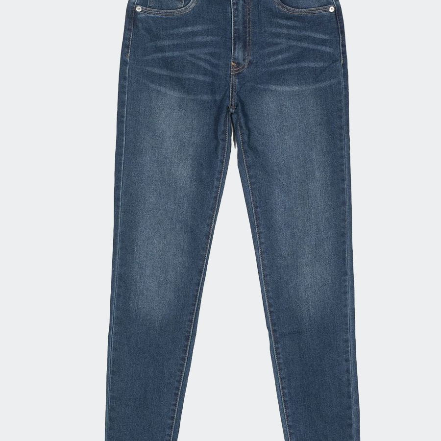 Dark wash high waisted jeans