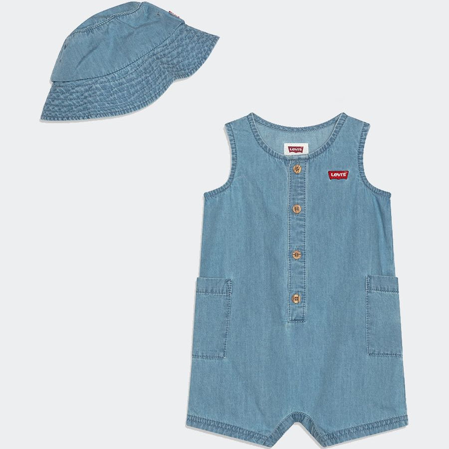 Levis Hat and Overalls Set