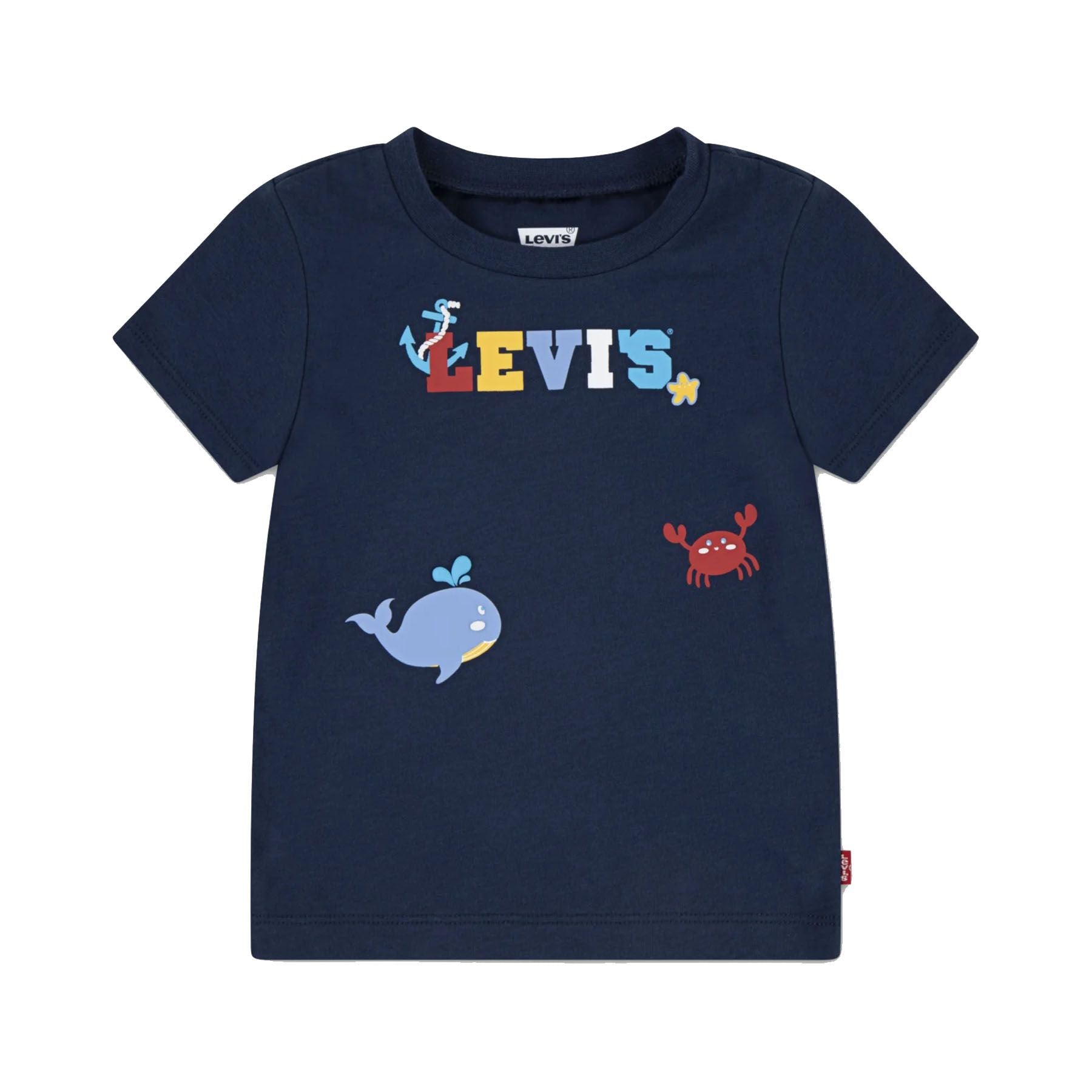 Levis Blue Crew Neck T-Shirt with Print