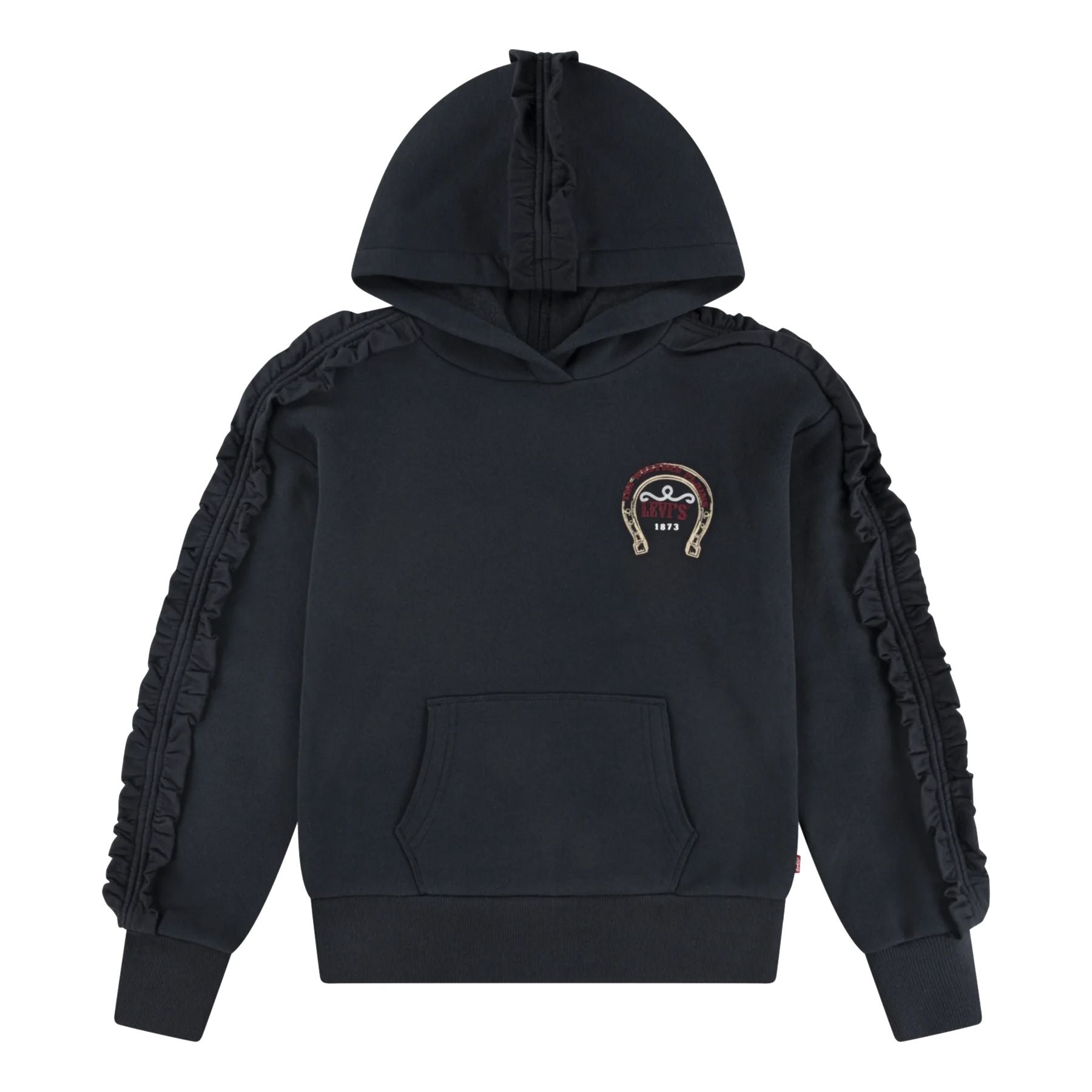 Levis Black Ruffle Hoodie