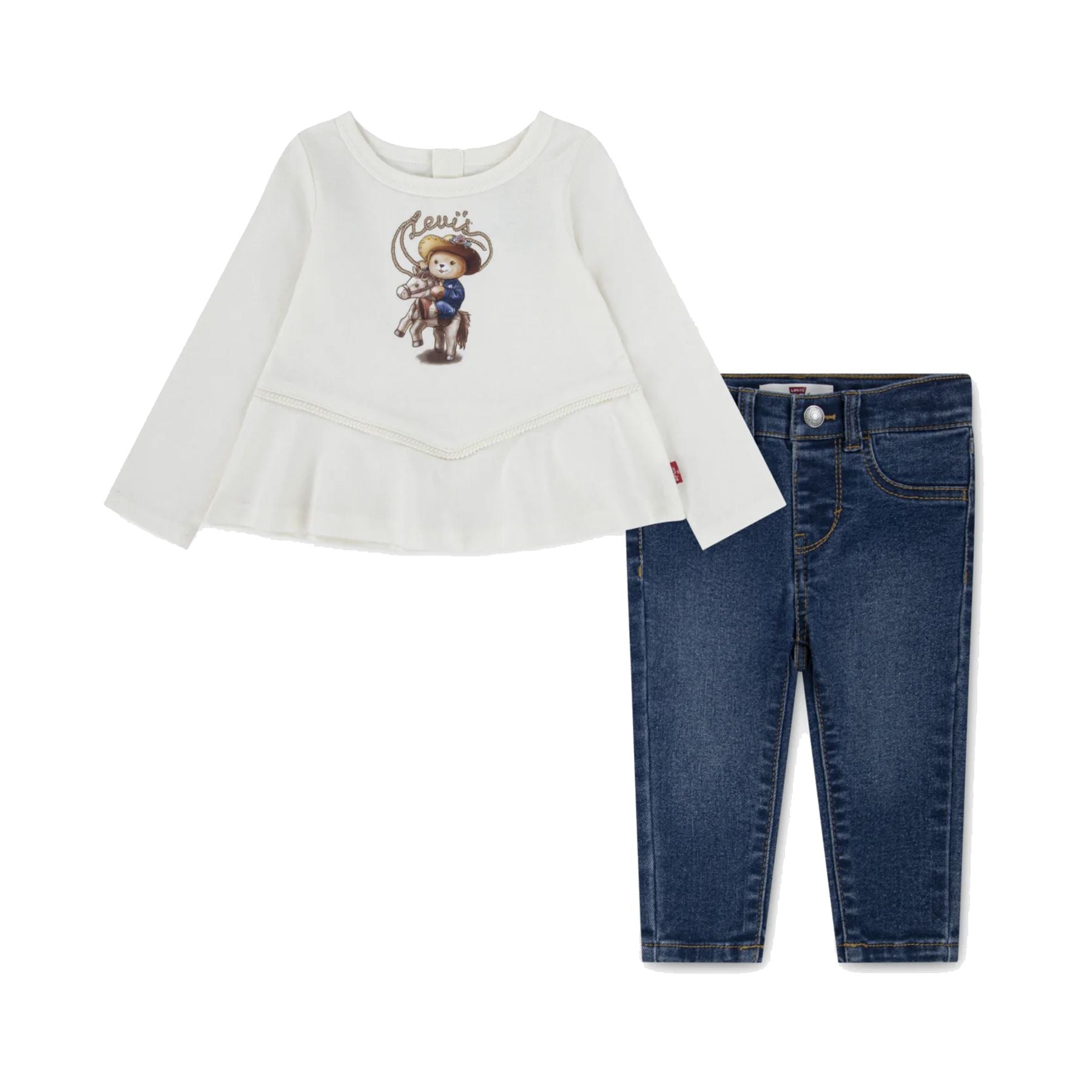 Levis Sportswear Set with Maxi Long-Sleeved T-Shirt and Jeans