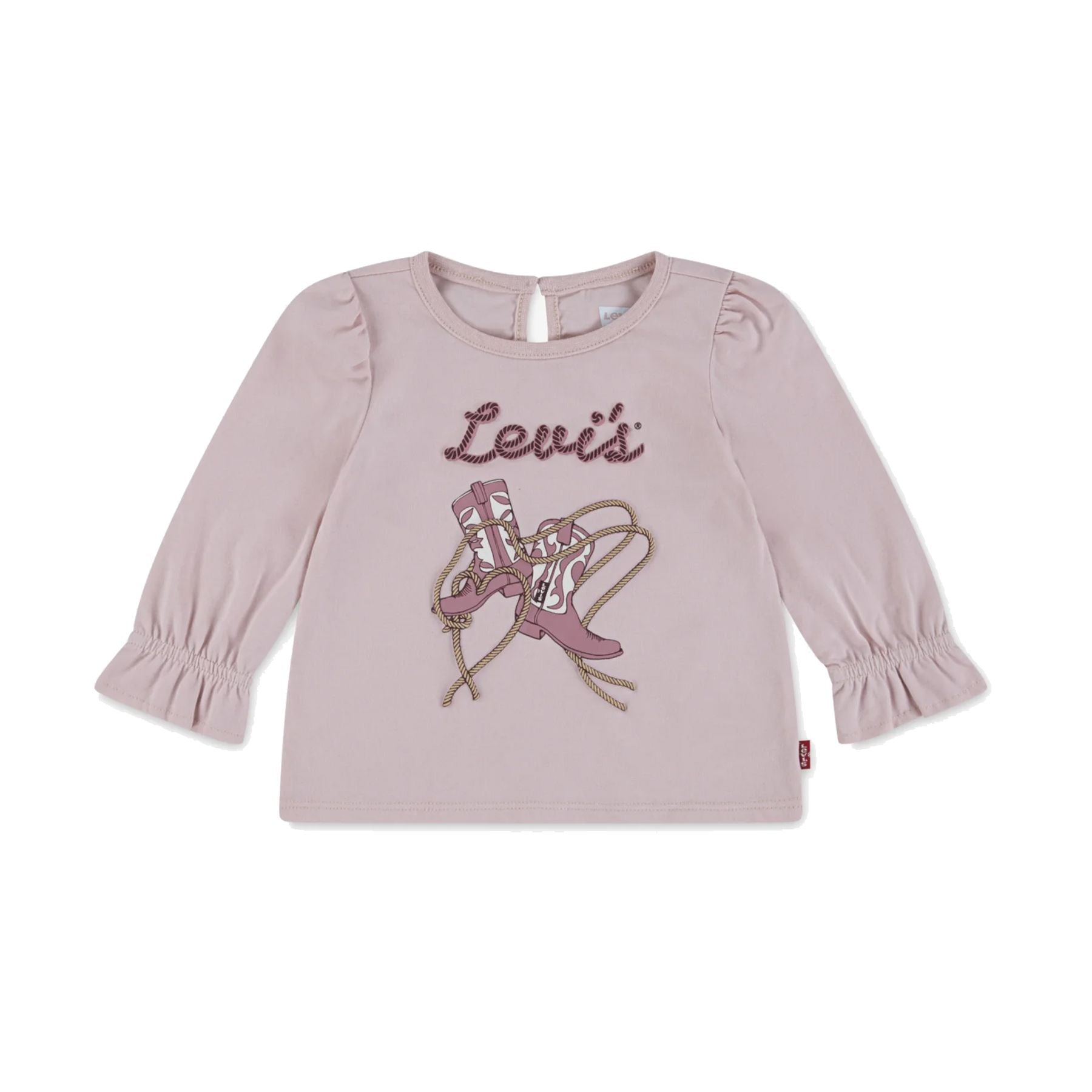 Levis Pink Crew Neck T-Shirt with Print