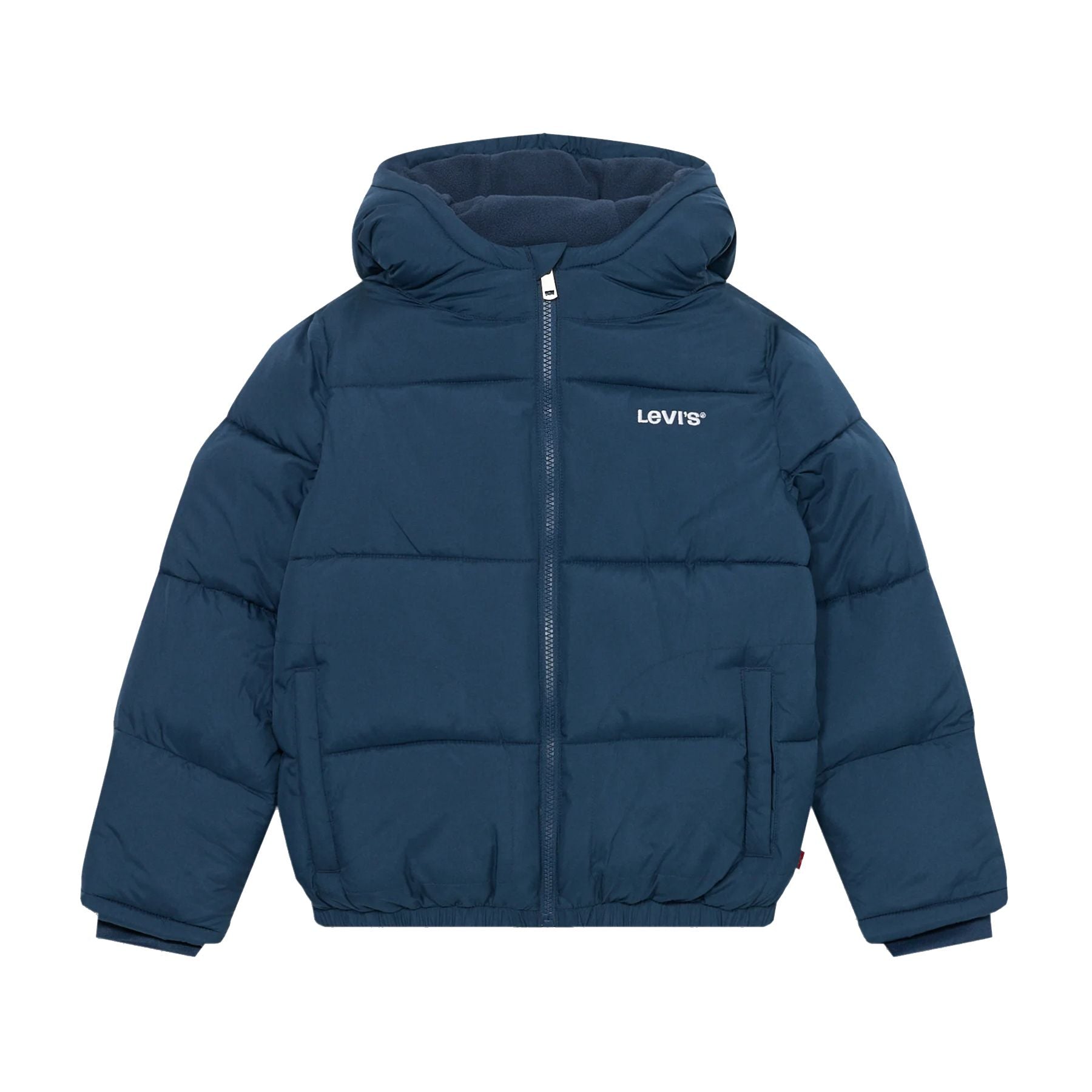 Levis Blue Quilted Jacket with Hood and Logo