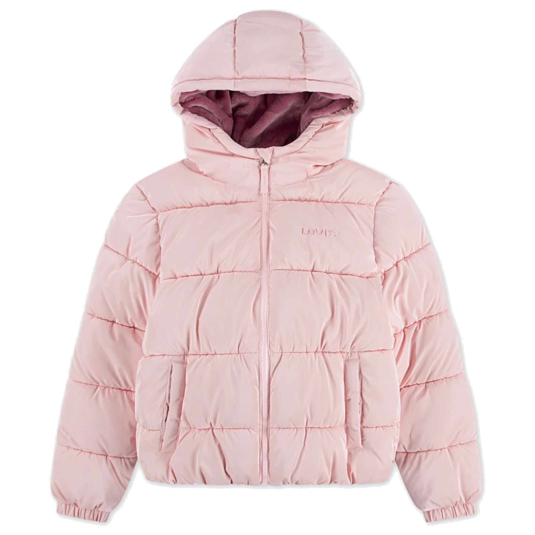 Levis Pink Quilted Hooded Padded Jacket