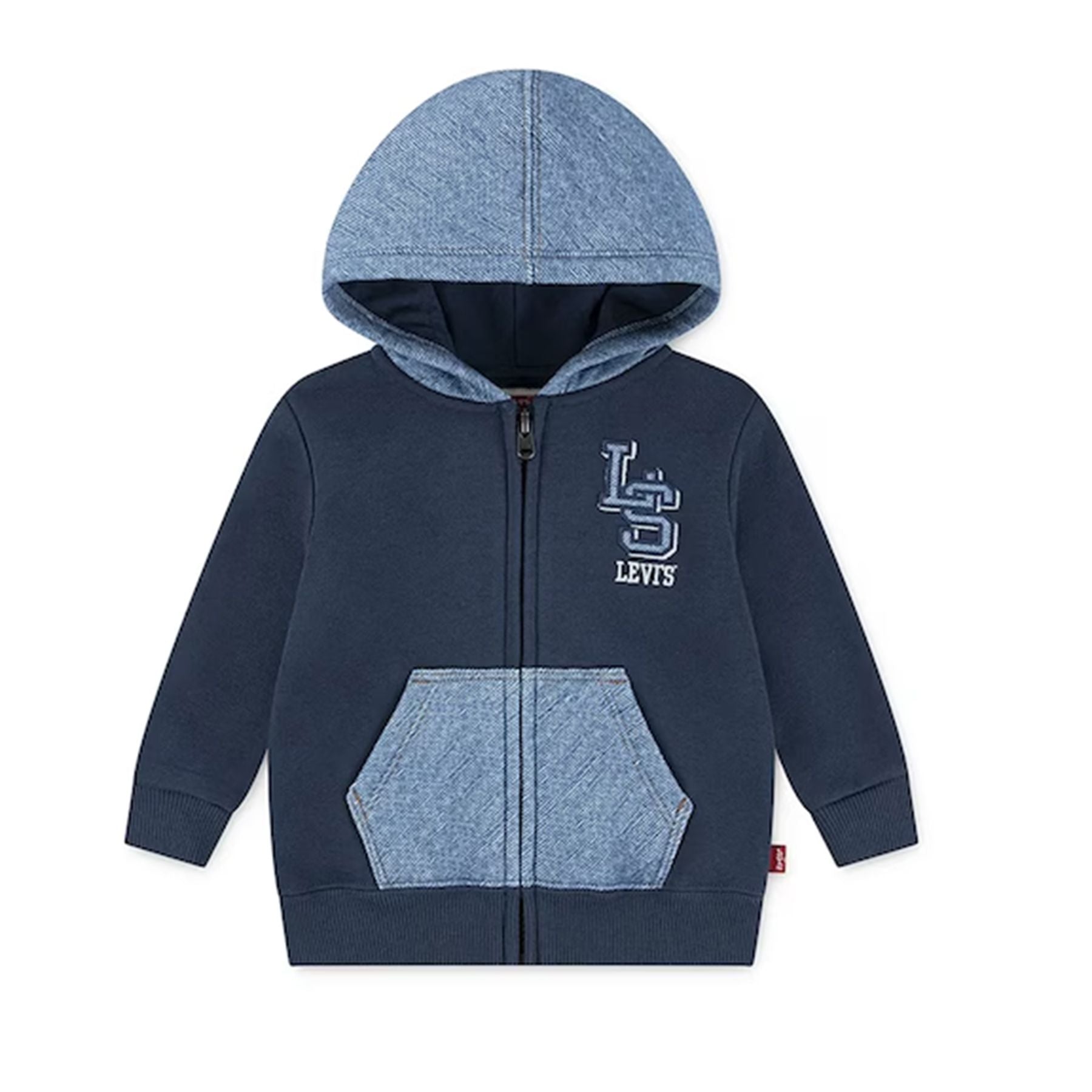 Levis Denim Jersey Zip-Up Hoodie