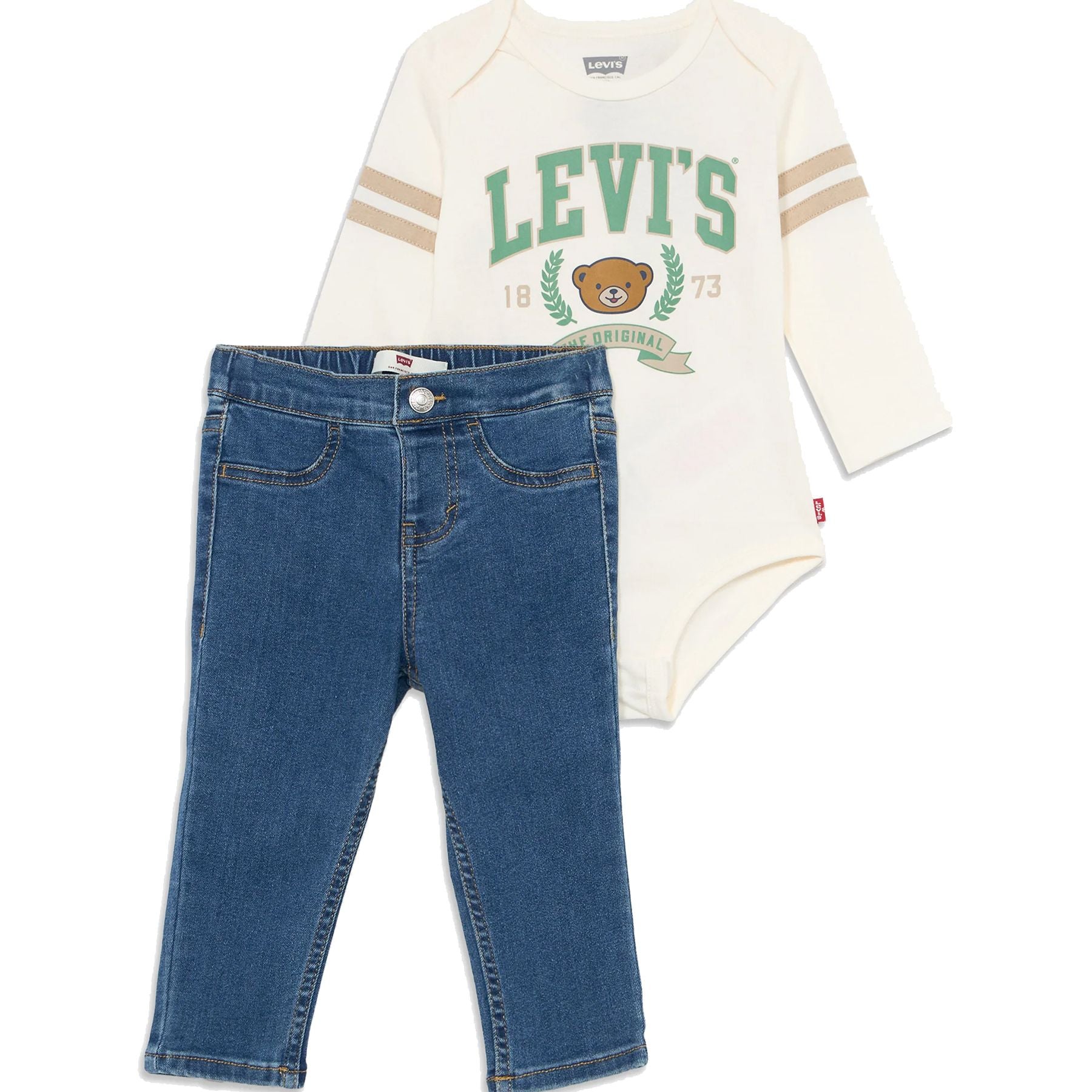 Levis Sportswear Set Long Sleeve Bodysuit with Jeans