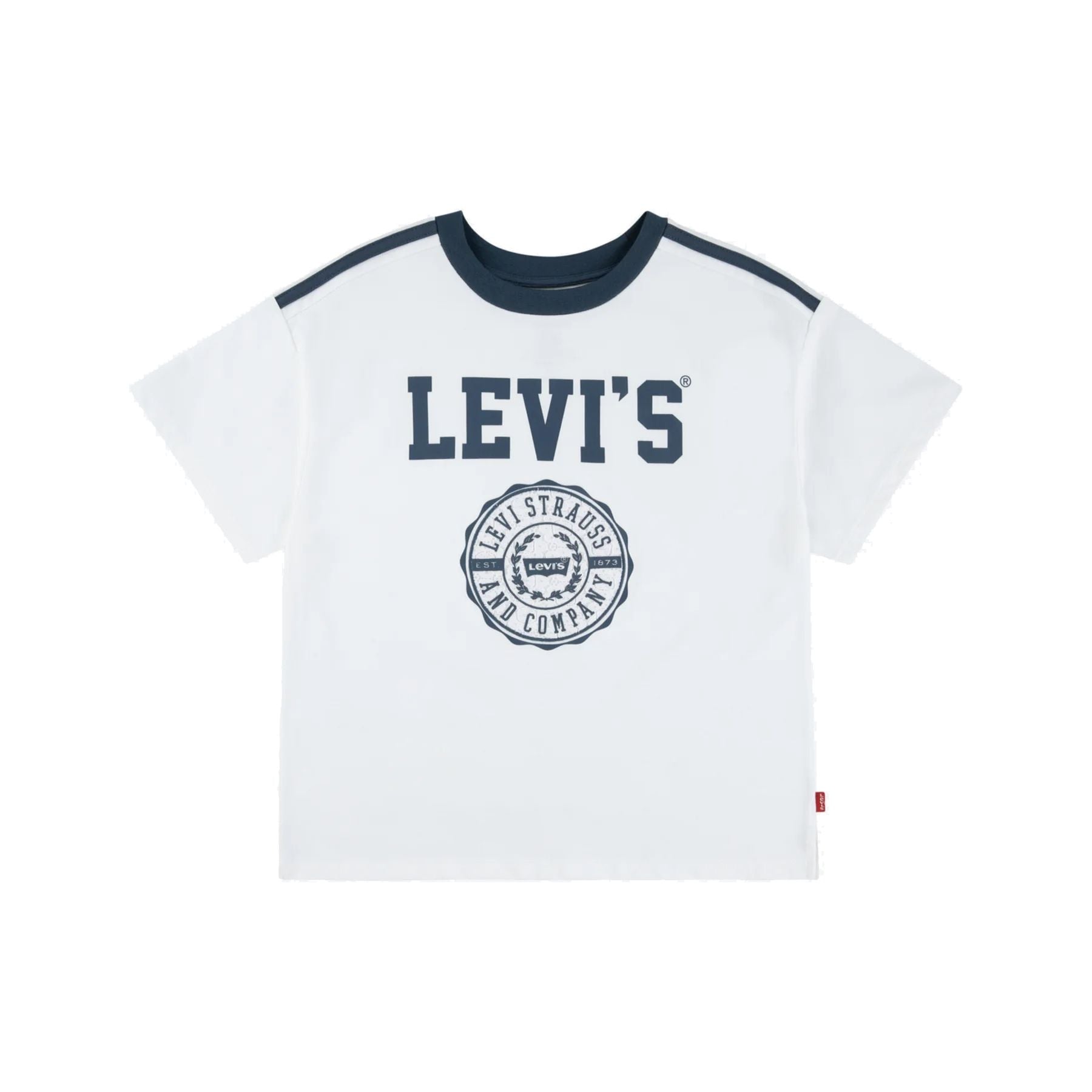 Levis Oversized Printed T-Shirt White and Blue