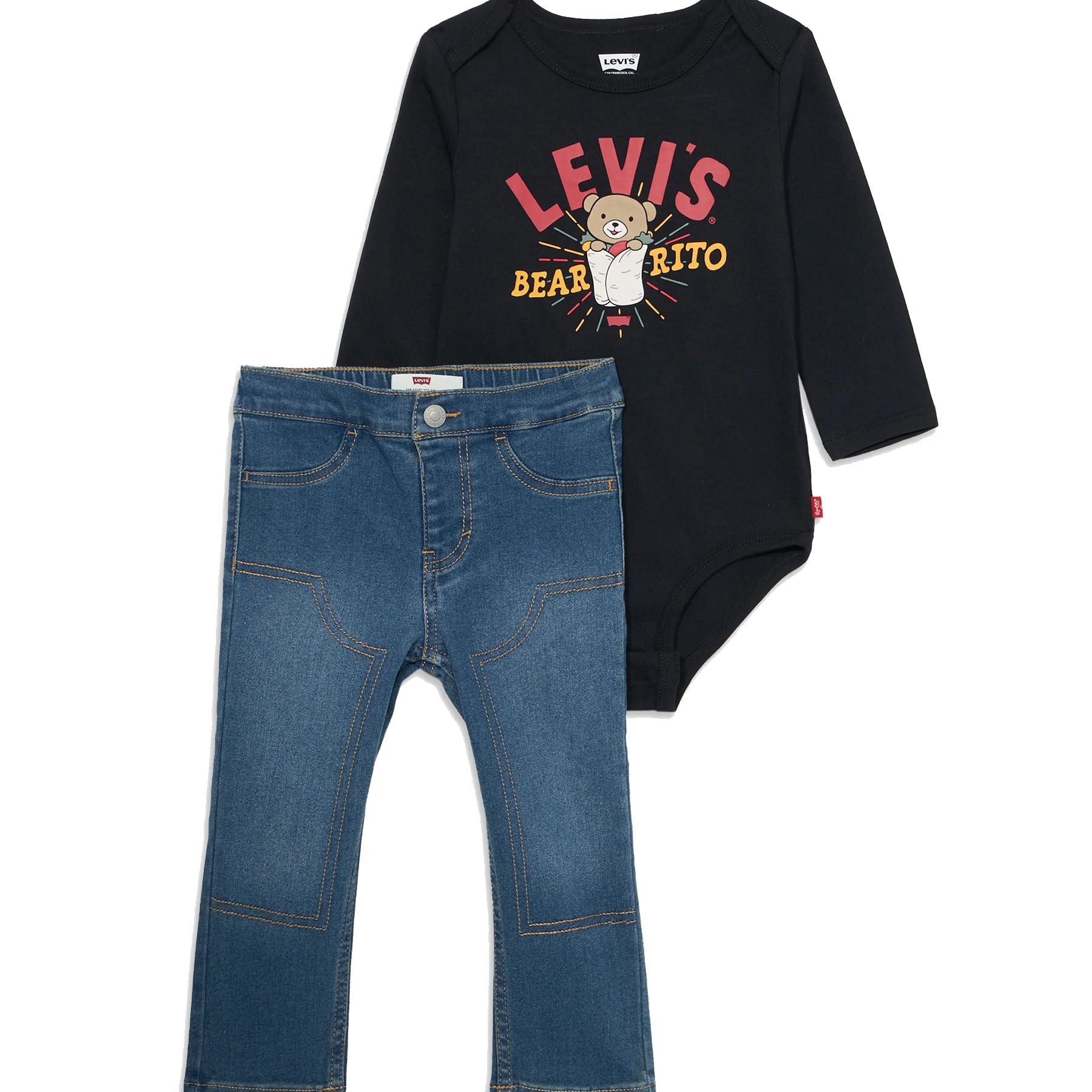 Levis Complete Sports Set Bodysuit with Print and Jeans