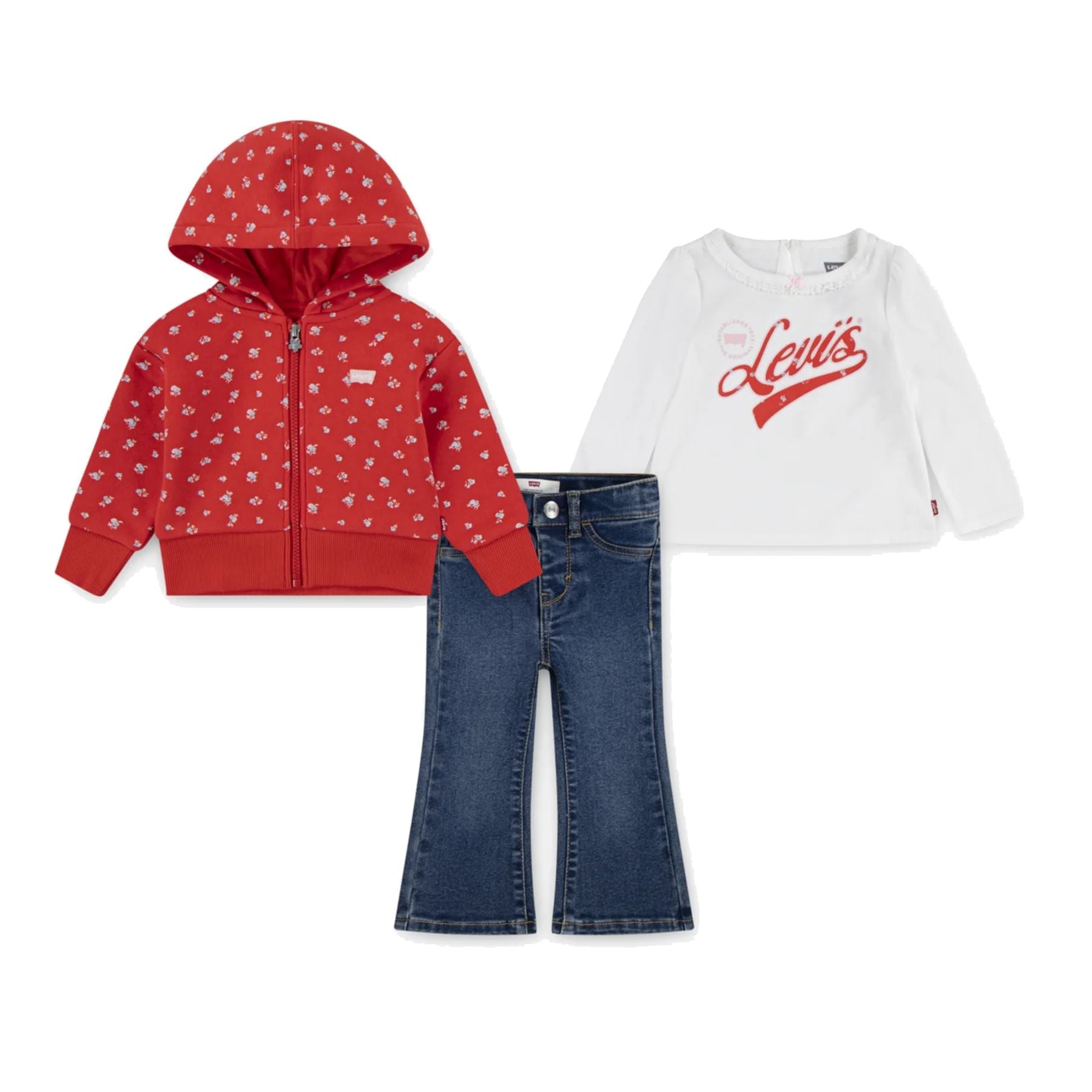 Levis Three-Piece Sports Set for Baby Boys: T-Shirt and Jeans