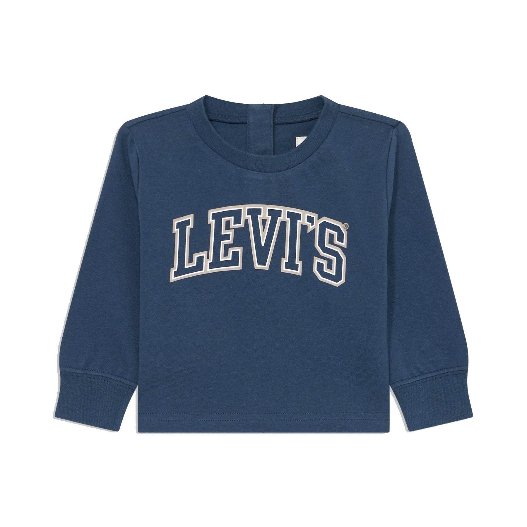 Levis Blue Crew Neck T-Shirt with College Logo