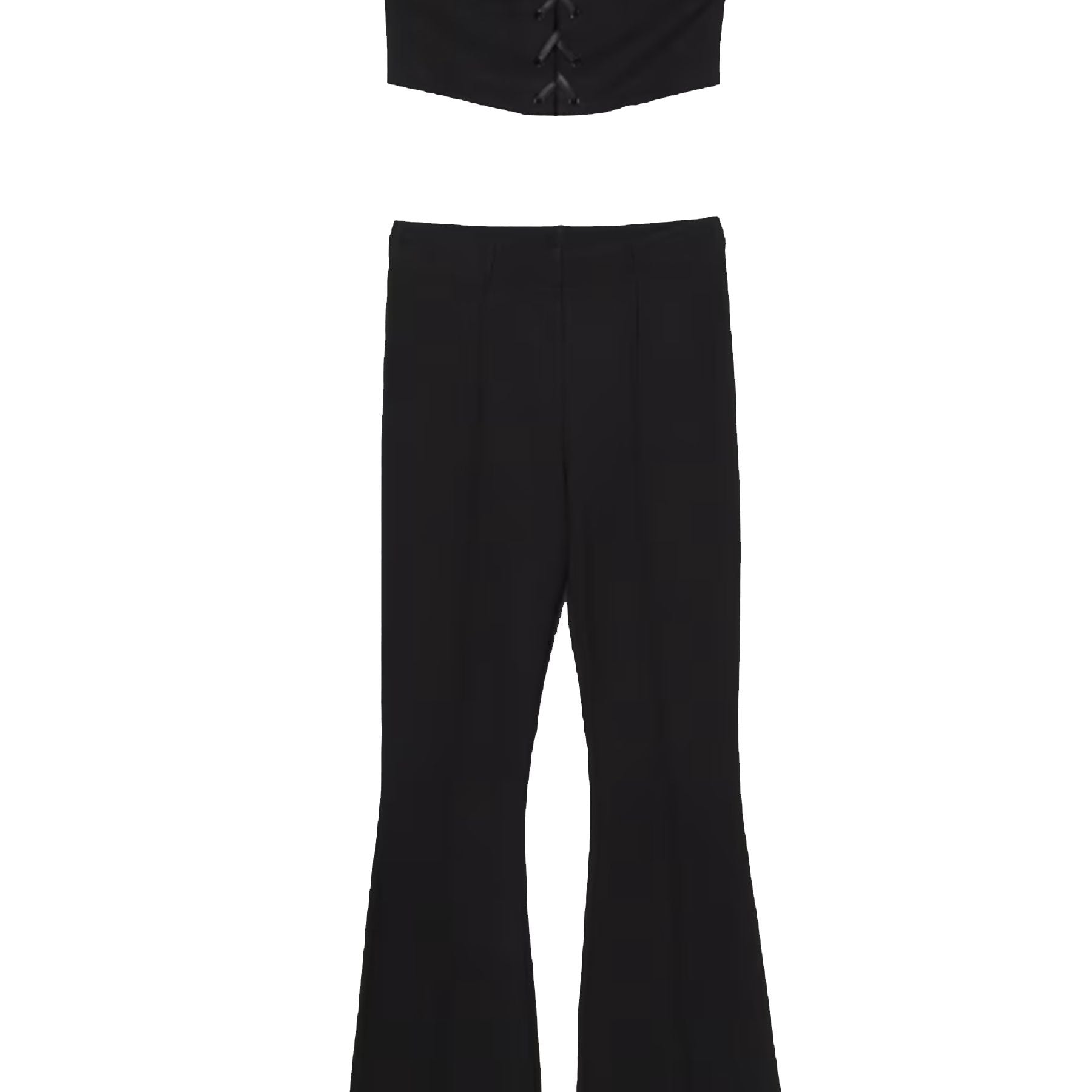Liu Jo Black Sports Top and Trousers Set