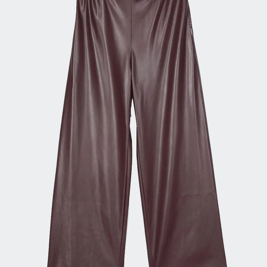 Liu Jo High-Waisted Faux Leather Trousers