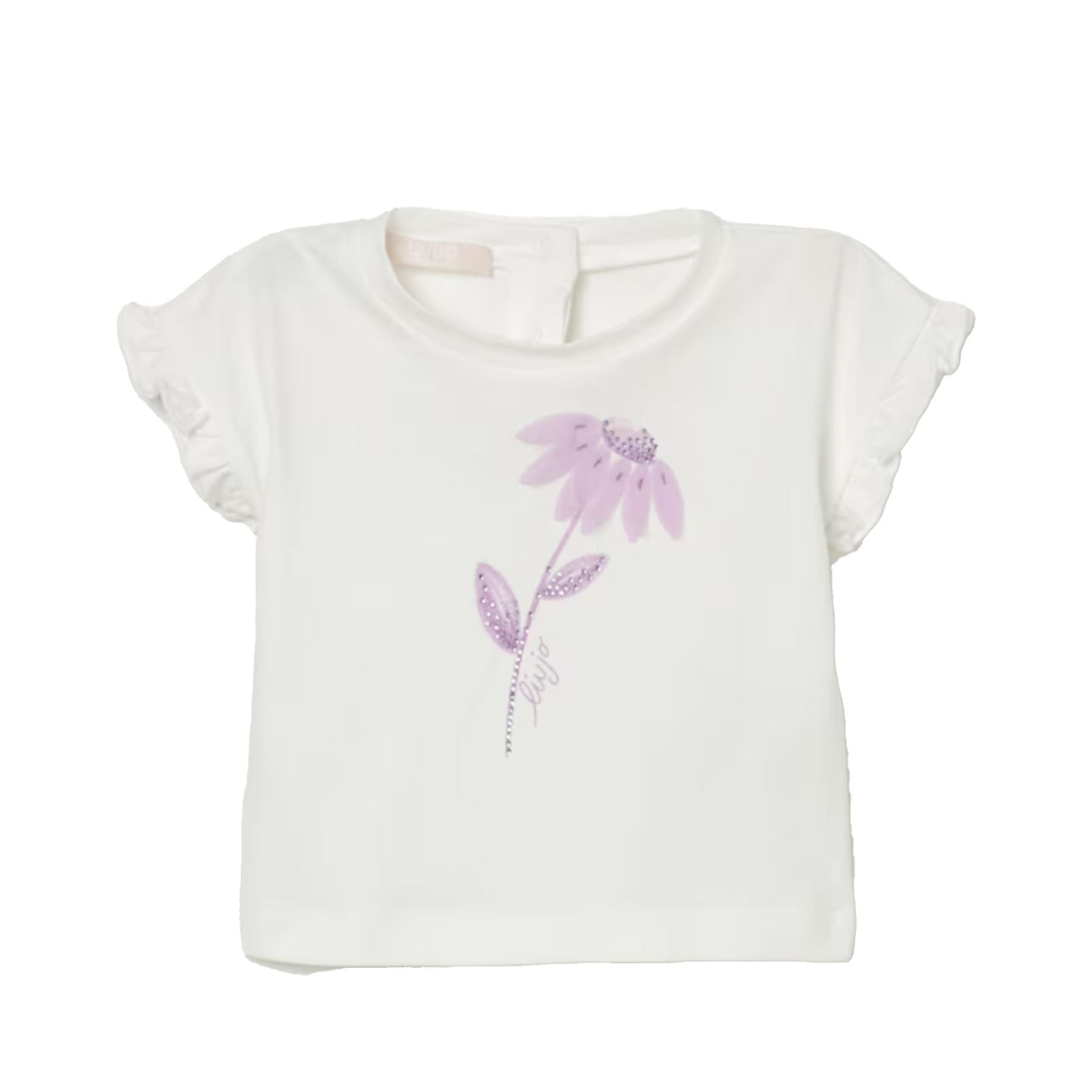 Liu Jo T-shirt with Glitter Flower Print