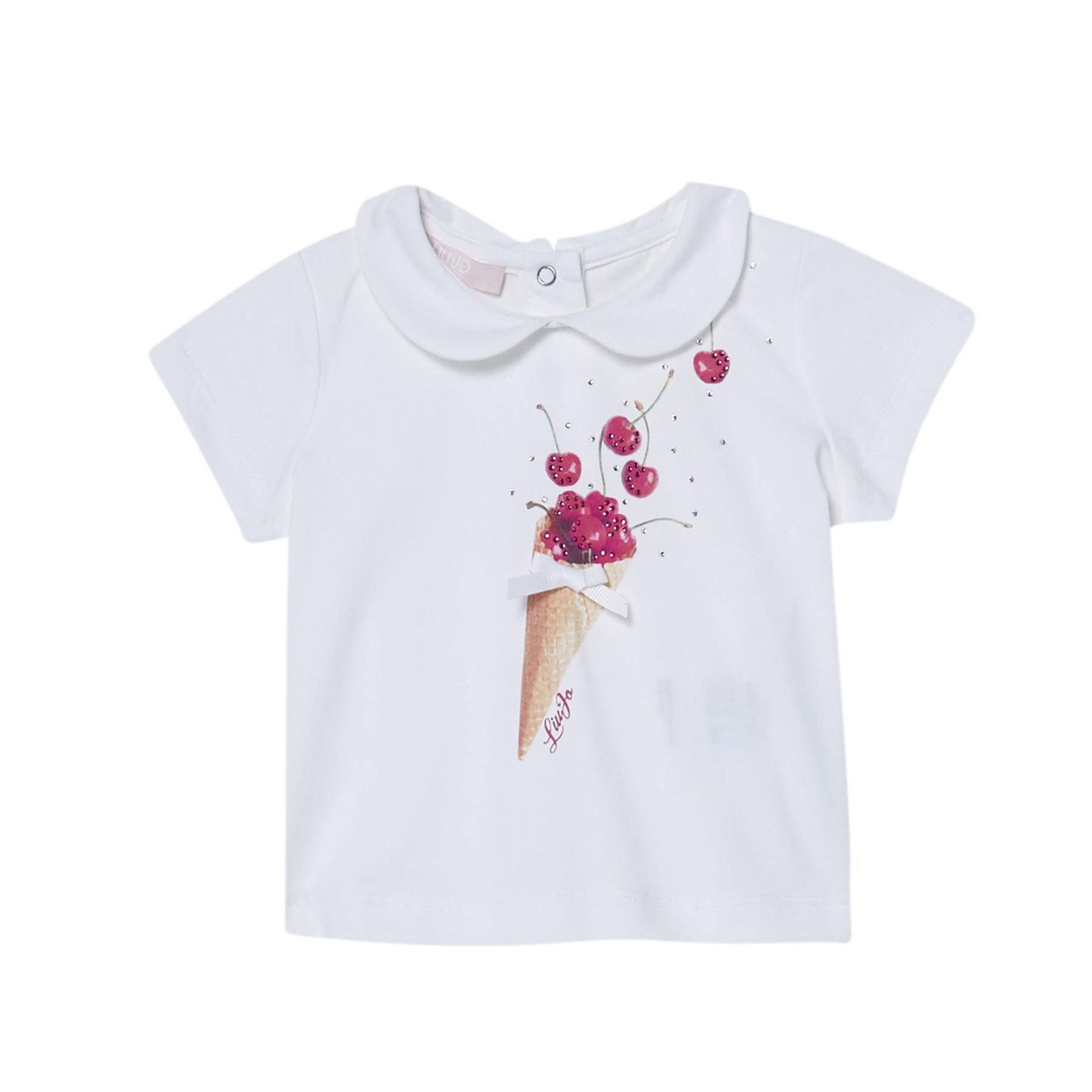 Liu Jo White Printed Crew Neck T-shirt