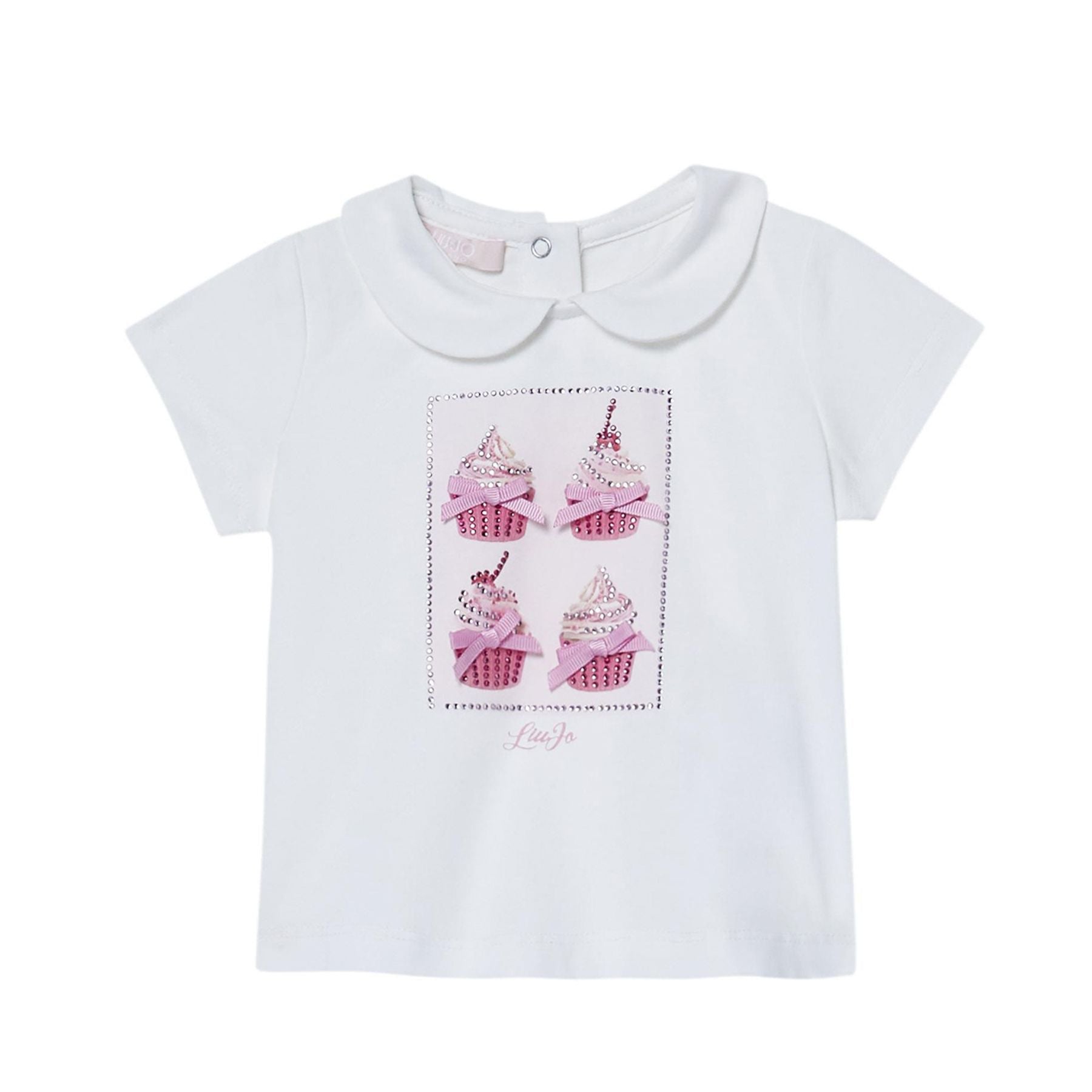 Liu Jo White Printed Crew Neck T-shirt