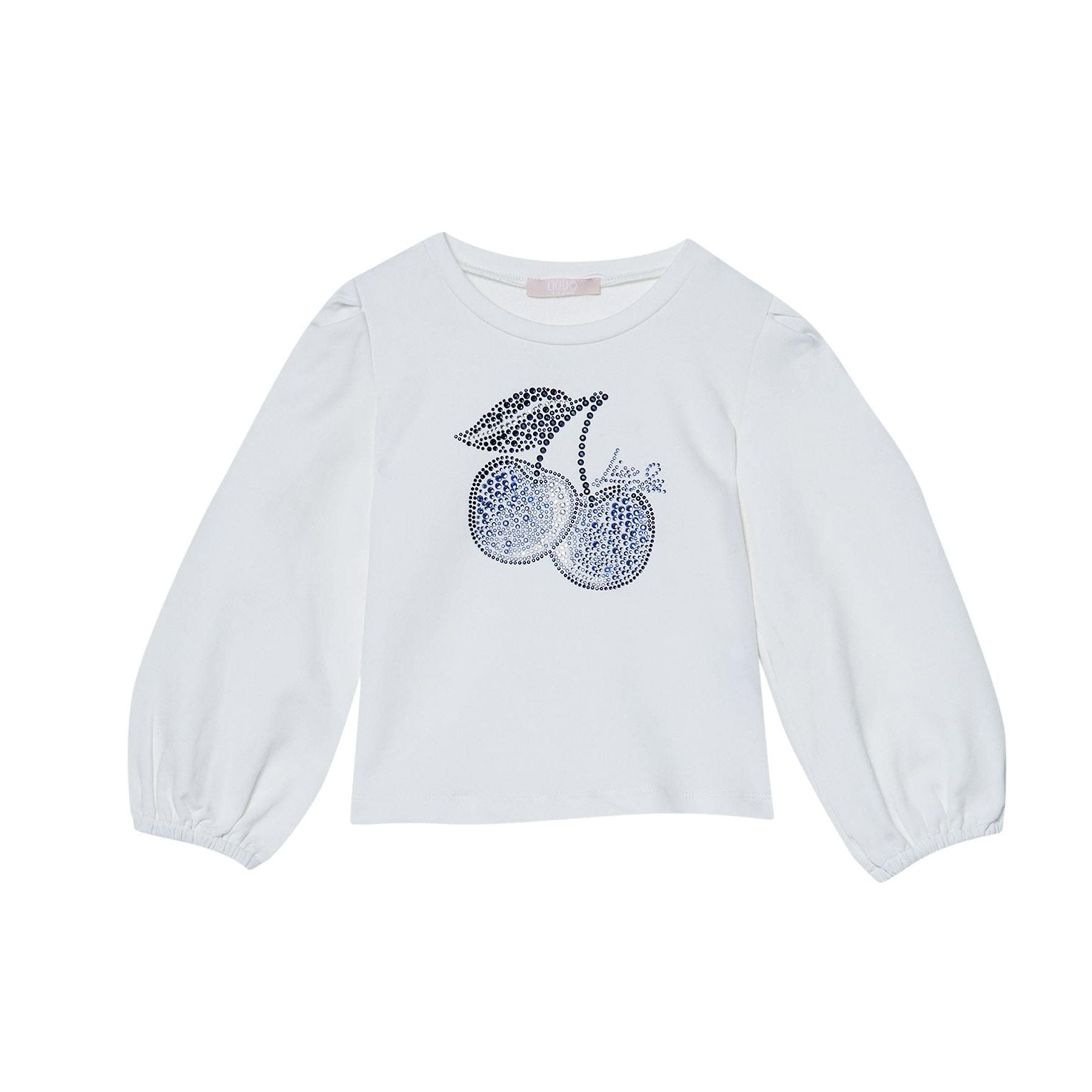 Liu Jo Lightweight Crewneck Sweatshirt with Rhinestones